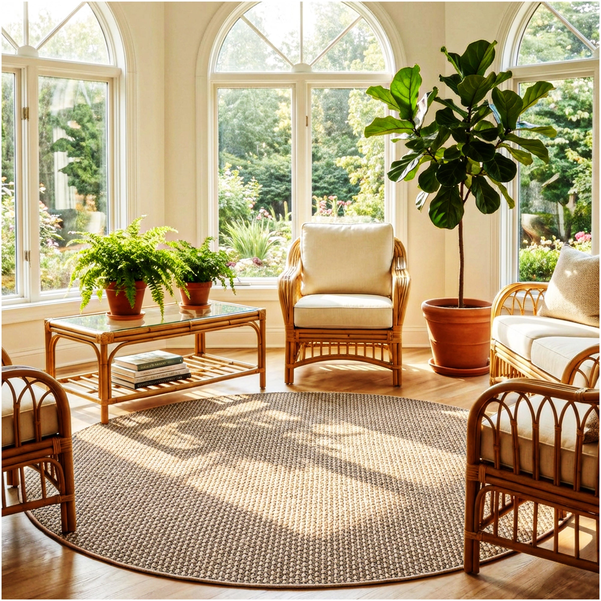 Berber Indoor-Outdoor Area Rug & Runner – Neutral Tones, Custom Sizes