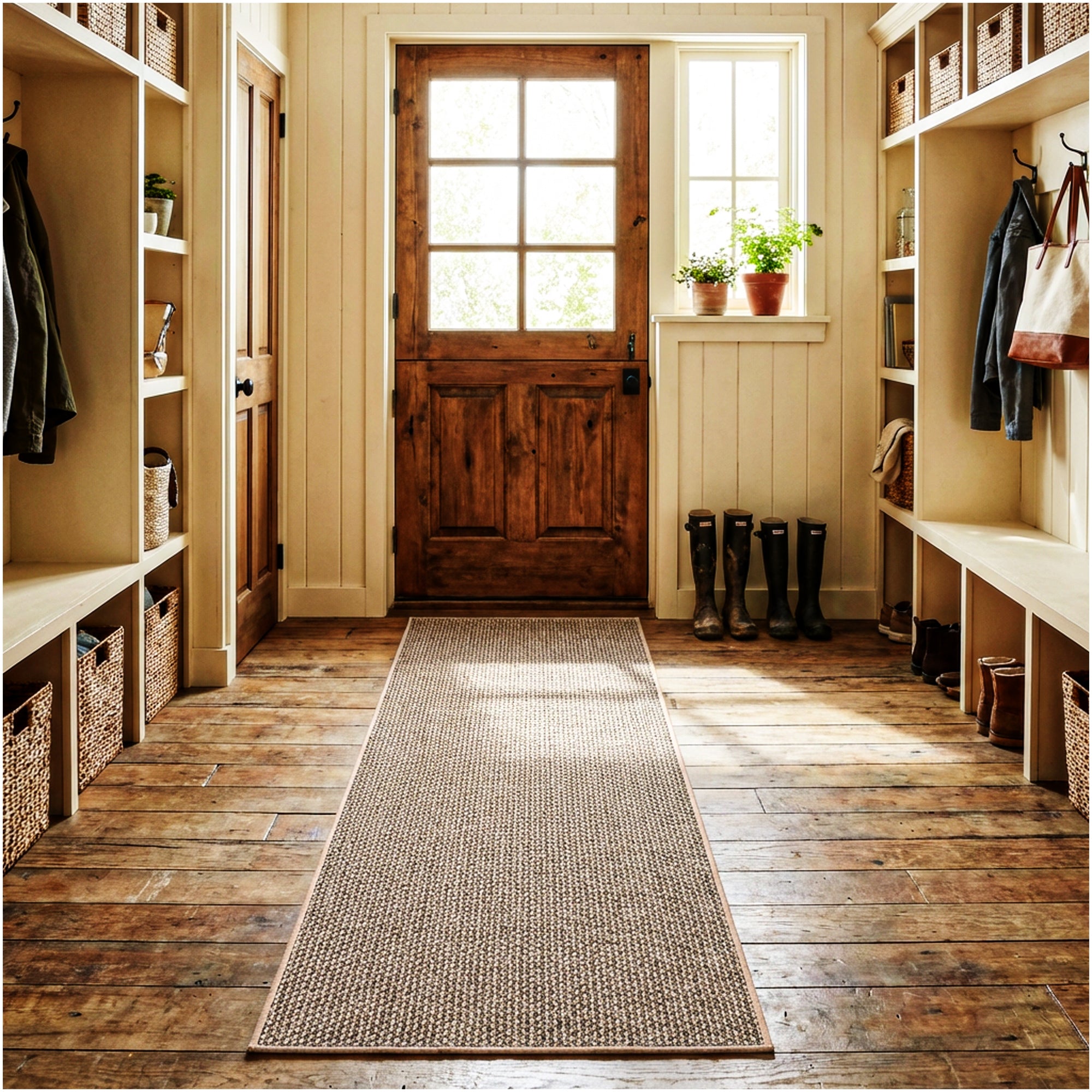 Berber Indoor-Outdoor Area Rug & Runner – Neutral Tones, Custom Sizes