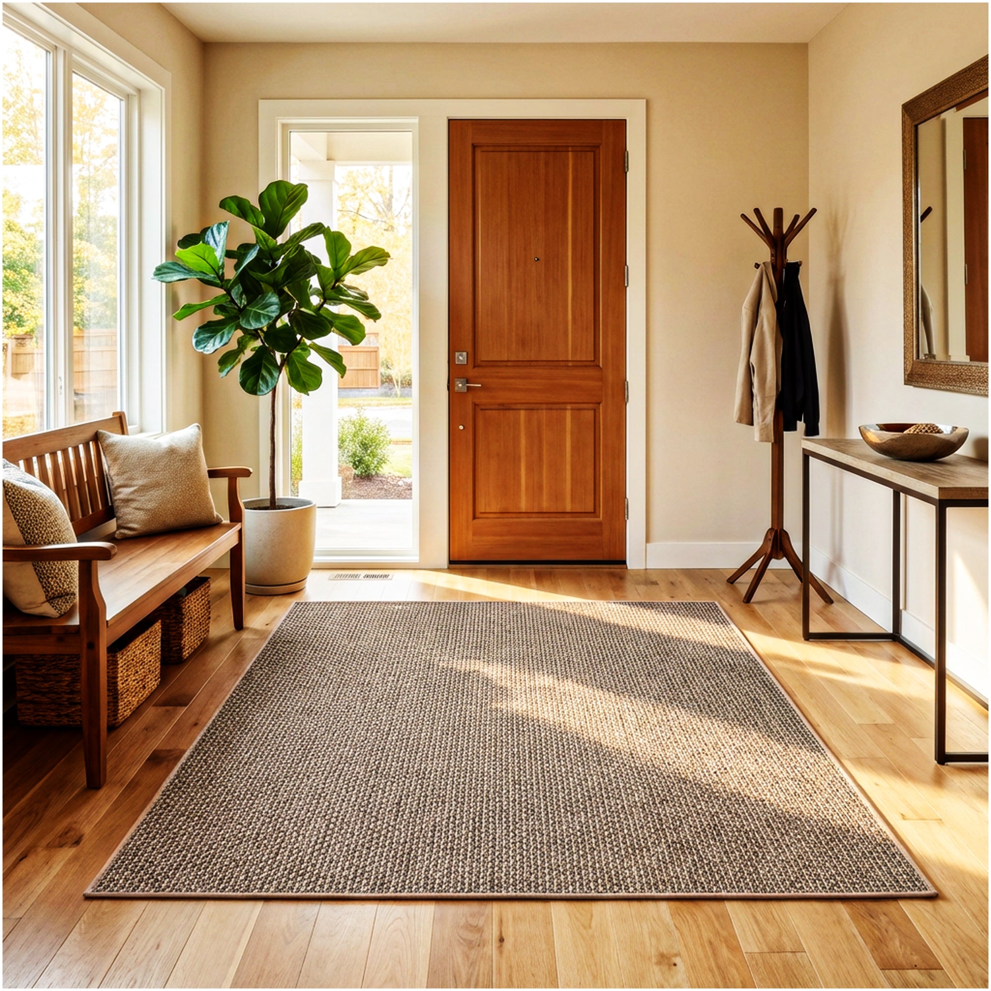 Berber Indoor-Outdoor Area Rug & Runner – Neutral Tones, Custom Sizes