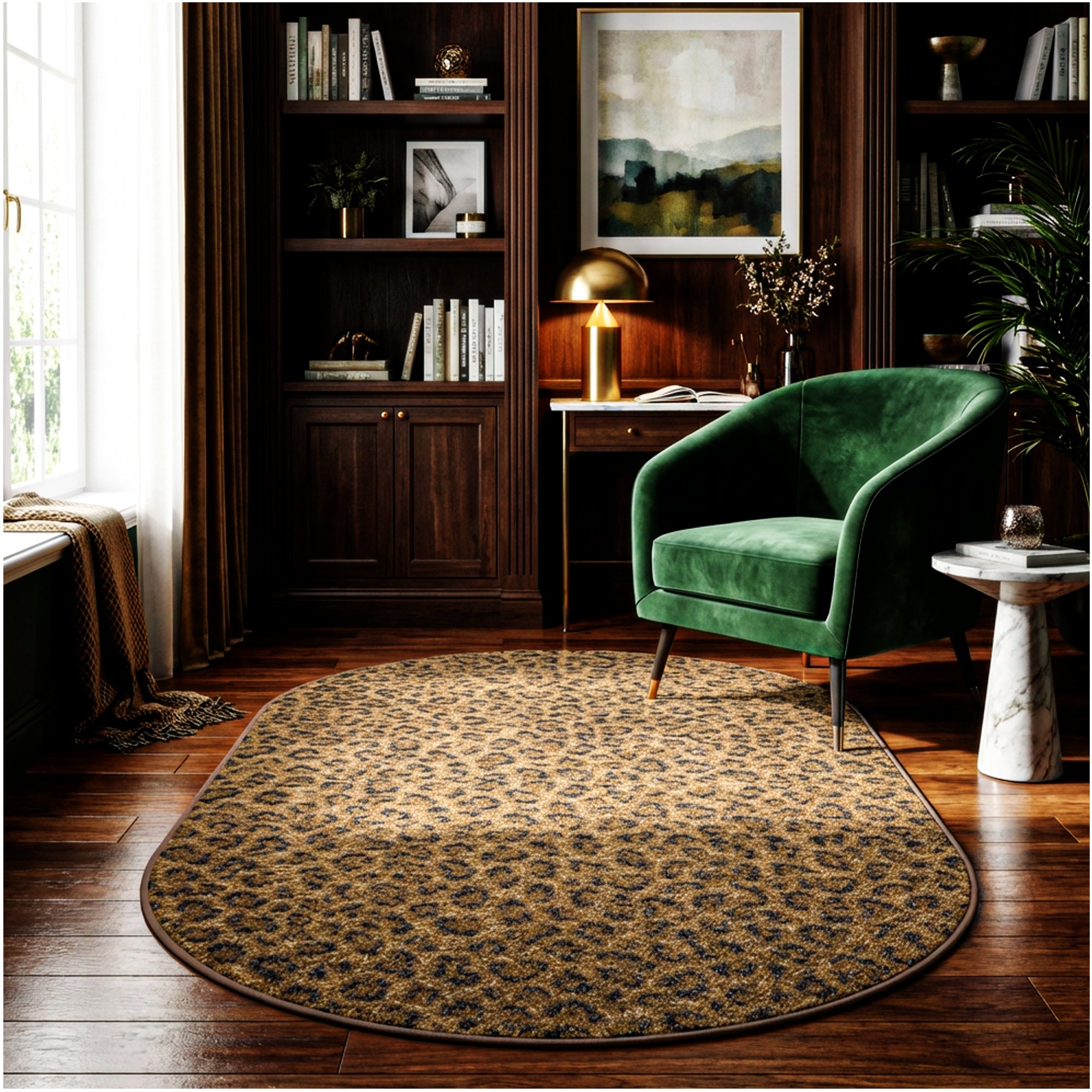 Milliken Exotic Touch Leopard Indoor Area Rug – 40 oz Cut Pile, Custom Sizes & Colors