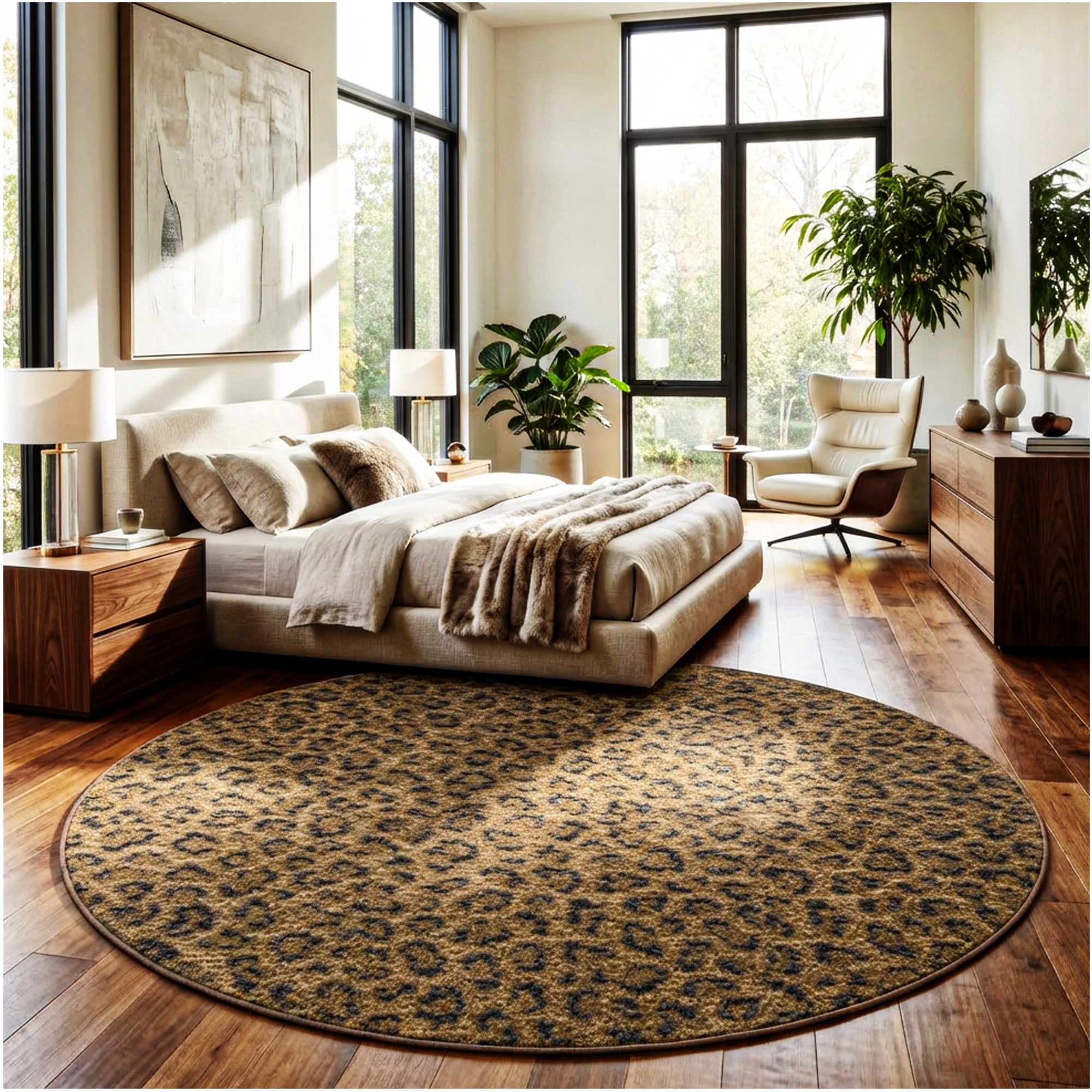 Milliken Exotic Touch Leopard Indoor Area Rug – 40 oz Cut Pile, Custom Sizes & Colors