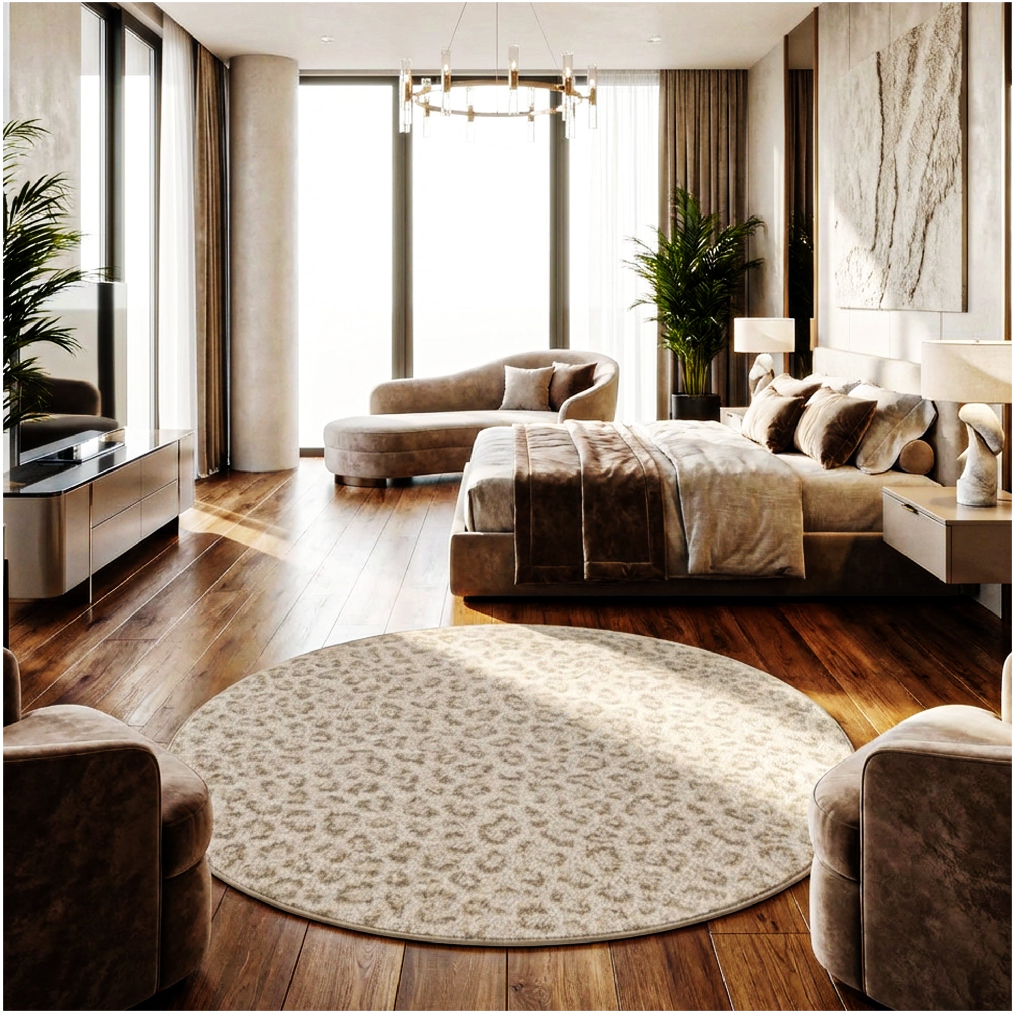 Milliken Exotic Touch Leopard Indoor Area Rug – 40 oz Cut Pile, Custom Sizes & Colors