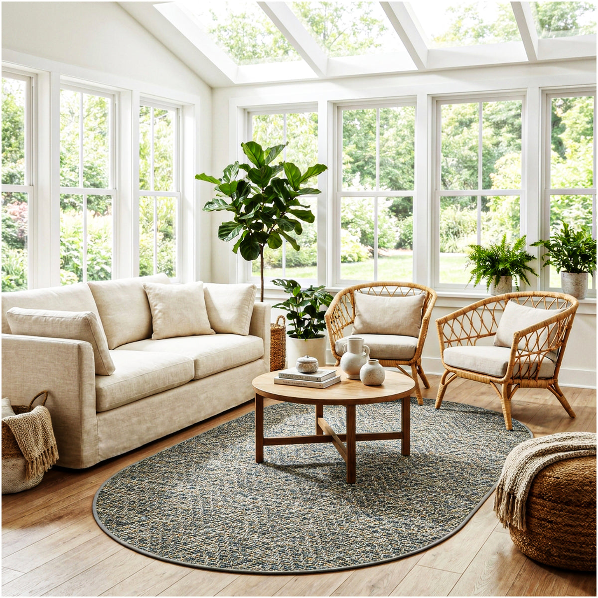 Tortola Chevron Indoor-Outdoor Area Rug | Custom Sizes Available
