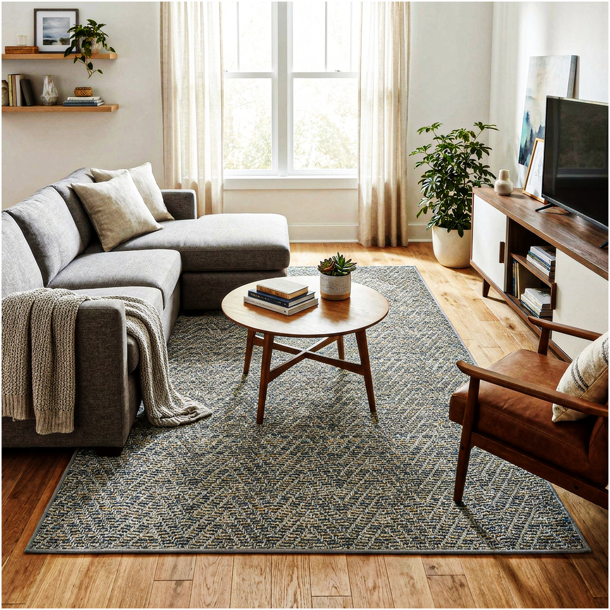 Tortola Chevron Indoor-Outdoor Area Rug | Custom Sizes Available