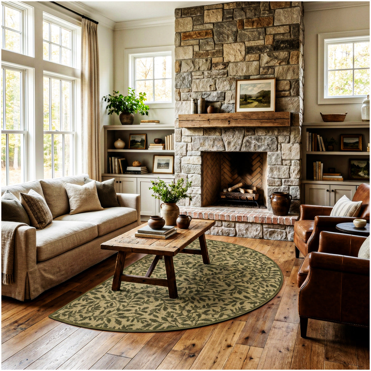 Milliken Hidden Trail Nature Pattern Indoor Area Rug – Custom Sizes
