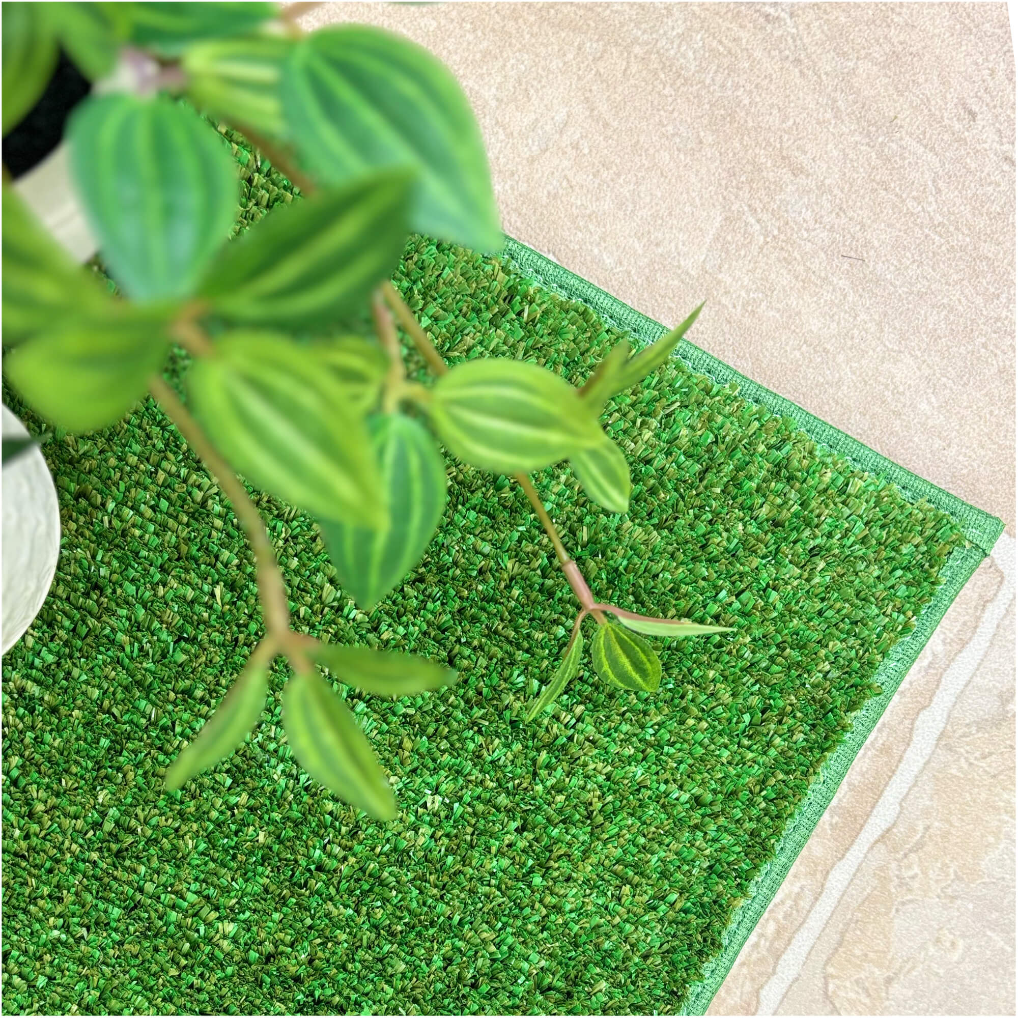 Cabana Tweed Artificial Grass Turf Rug – 3/8” Thick Ultra Turf Carpet, Custom Size, 7 Colors