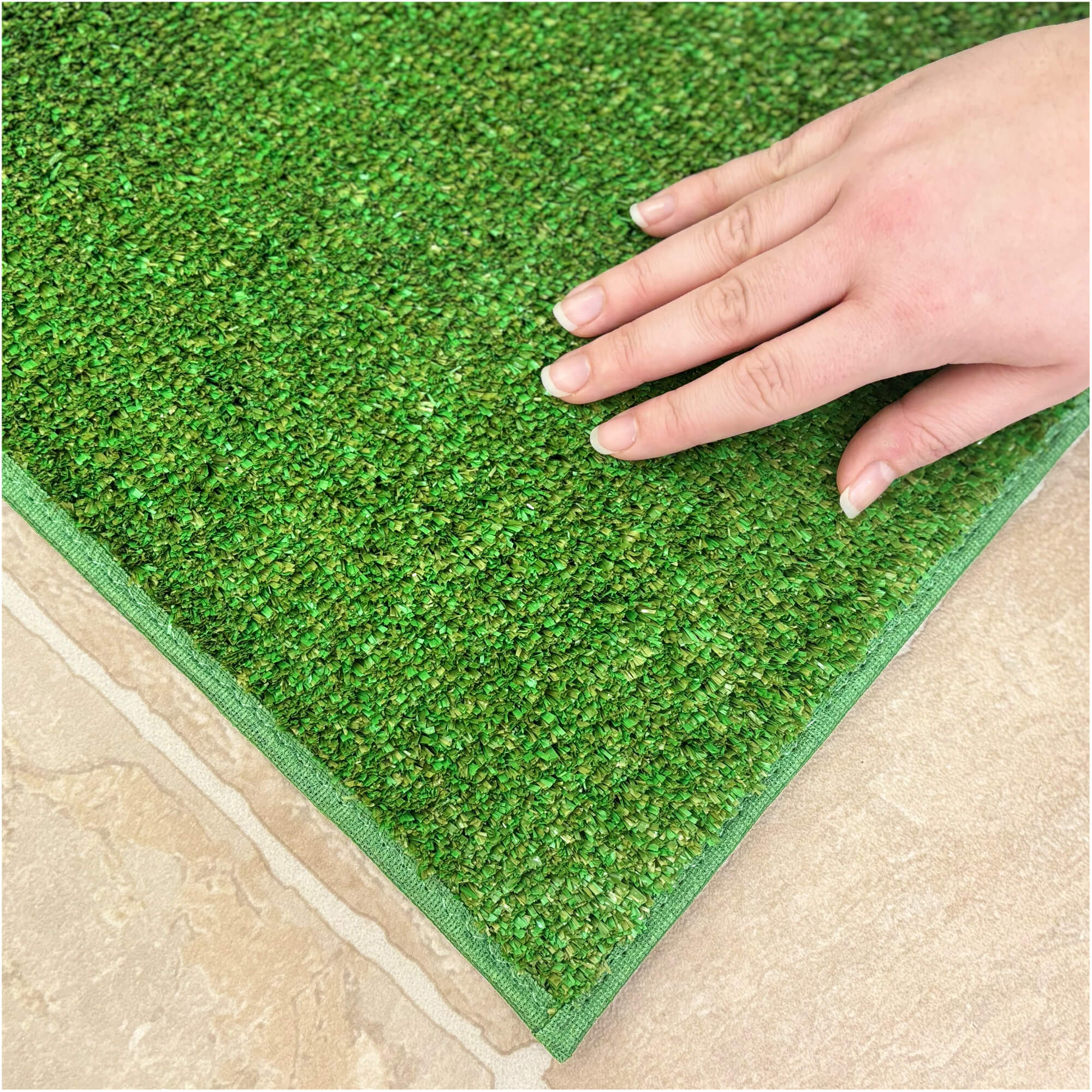 Cabana Tweed Artificial Grass Turf Rug – 3/8” Thick Ultra Turf Carpet, Custom Size, 7 Colors