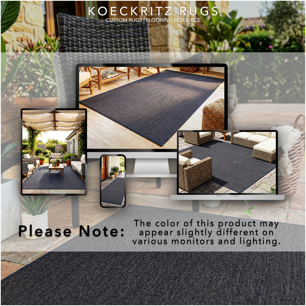 Outside Agenda Indoor Outdoor Rug | Durable Level Loop Rug in Custom Sizes