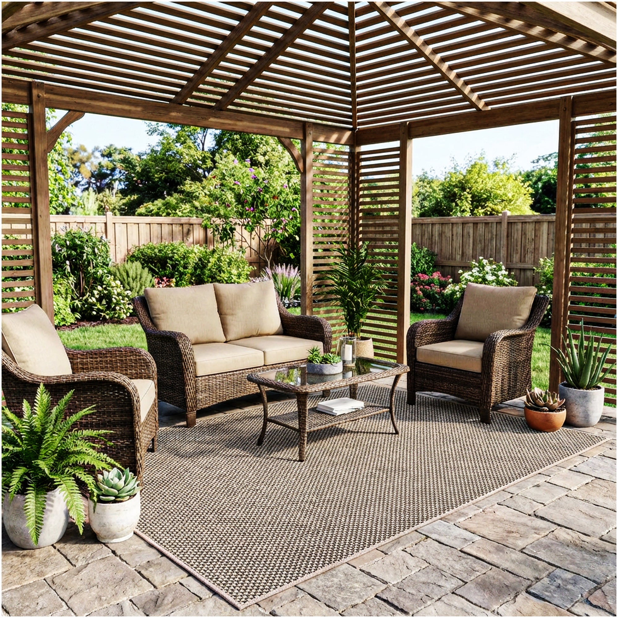 Berber Indoor-Outdoor Area Rug & Runner – Neutral Tones, Custom Sizes