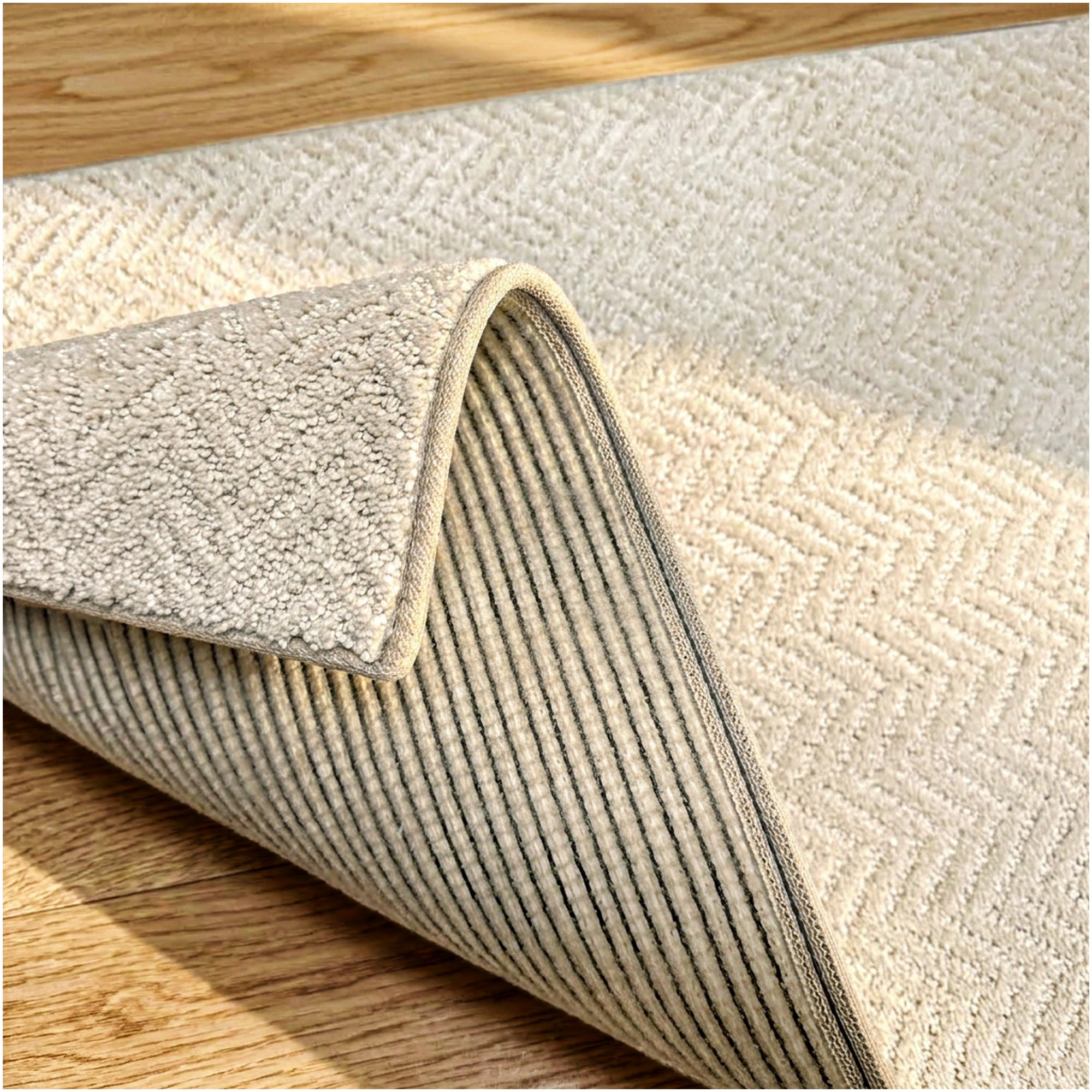 Neutral Geometric Weave Indoor Area Rug | Standard Sizes & Colors