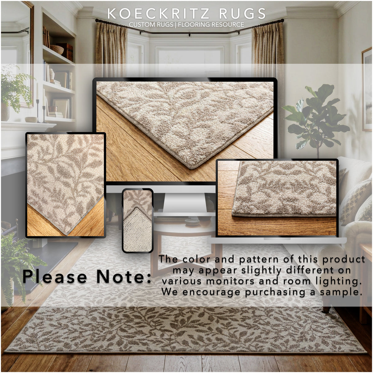 Milliken Hidden Trail Nature Pattern Indoor Area Rug – Custom Sizes