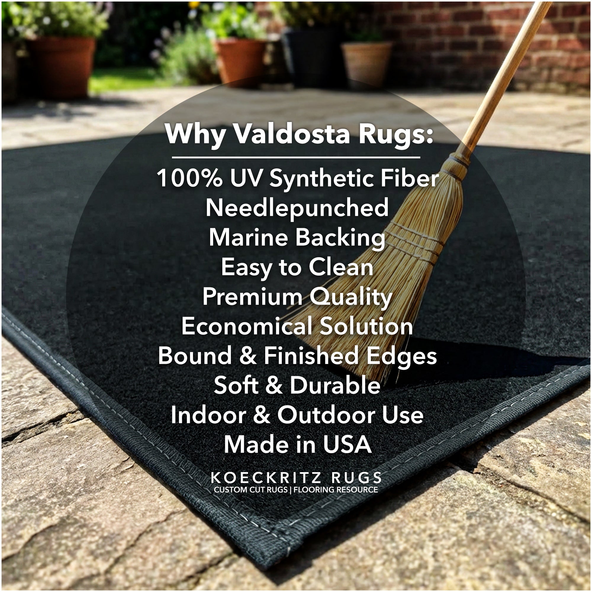 Valdosta Indoor Outdoor Carpet Rug – Durable, Soft, Custom Sizes