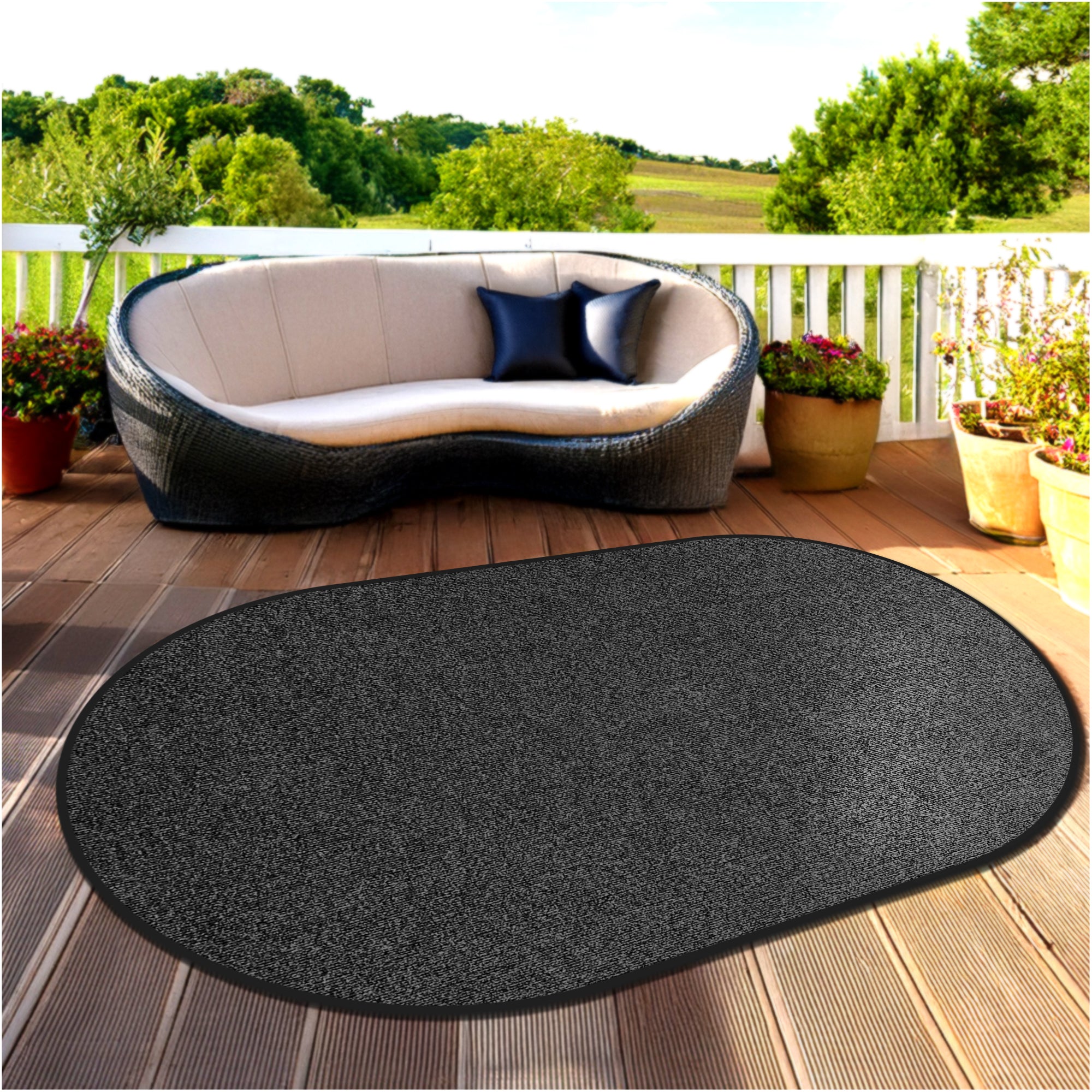 Roanoke Rib Indoor-Outdoor Area Rug in Custom Sizes - Sample
