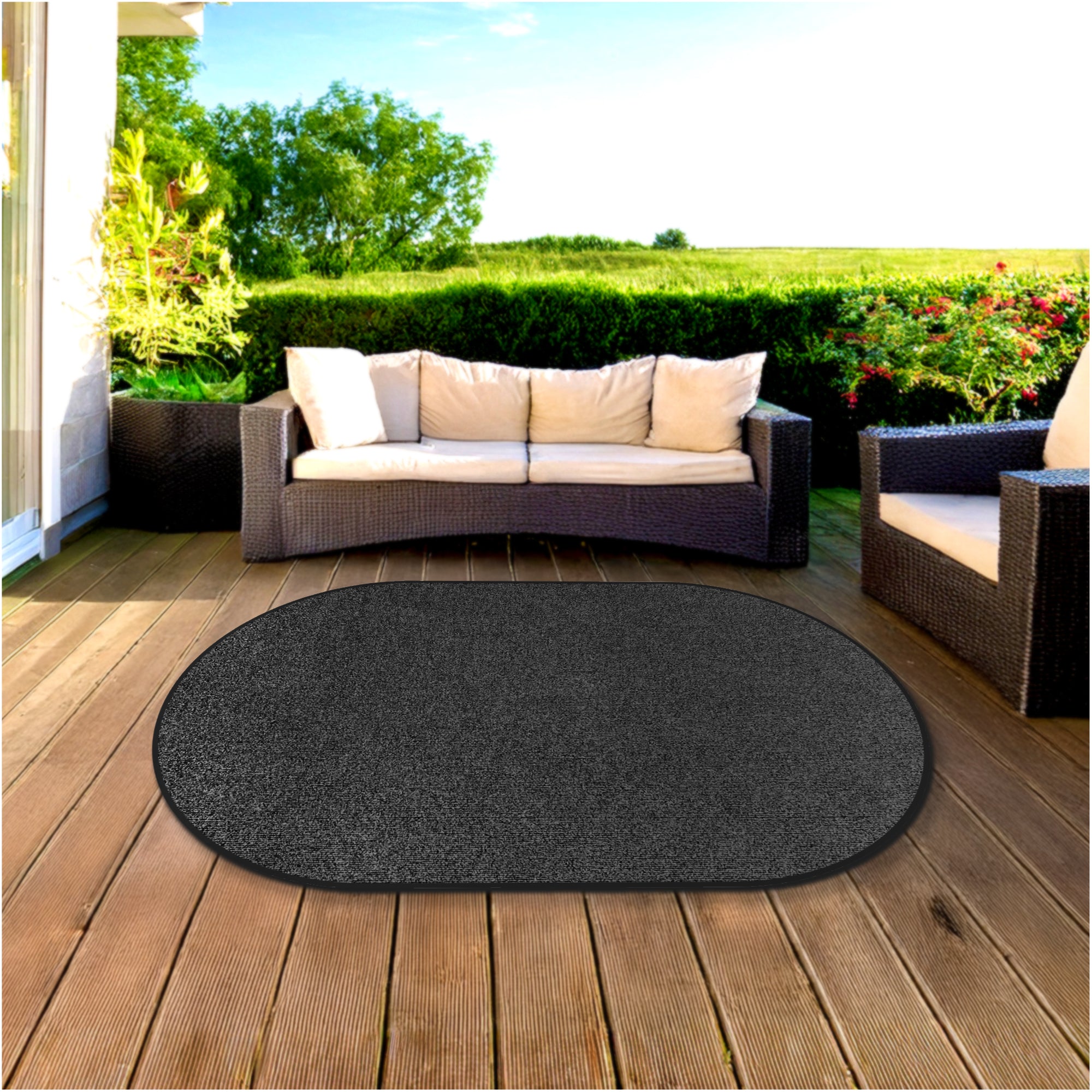 Roanoke Rib Indoor-Outdoor Area Rug in Custom Sizes - Sample