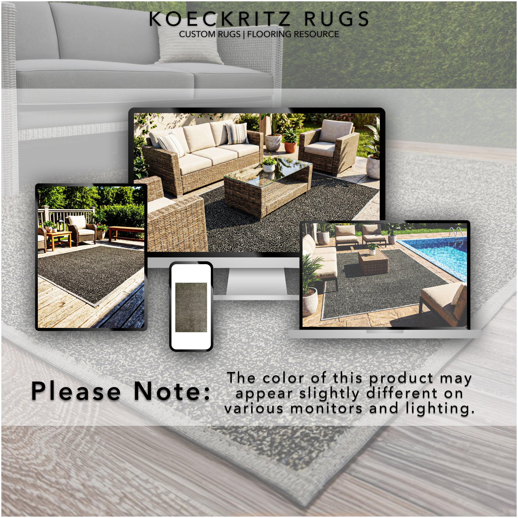 Indoor/Outdoor Artificial Grass Rugs – Lightweight, Standard Sizes, 6 Colors
