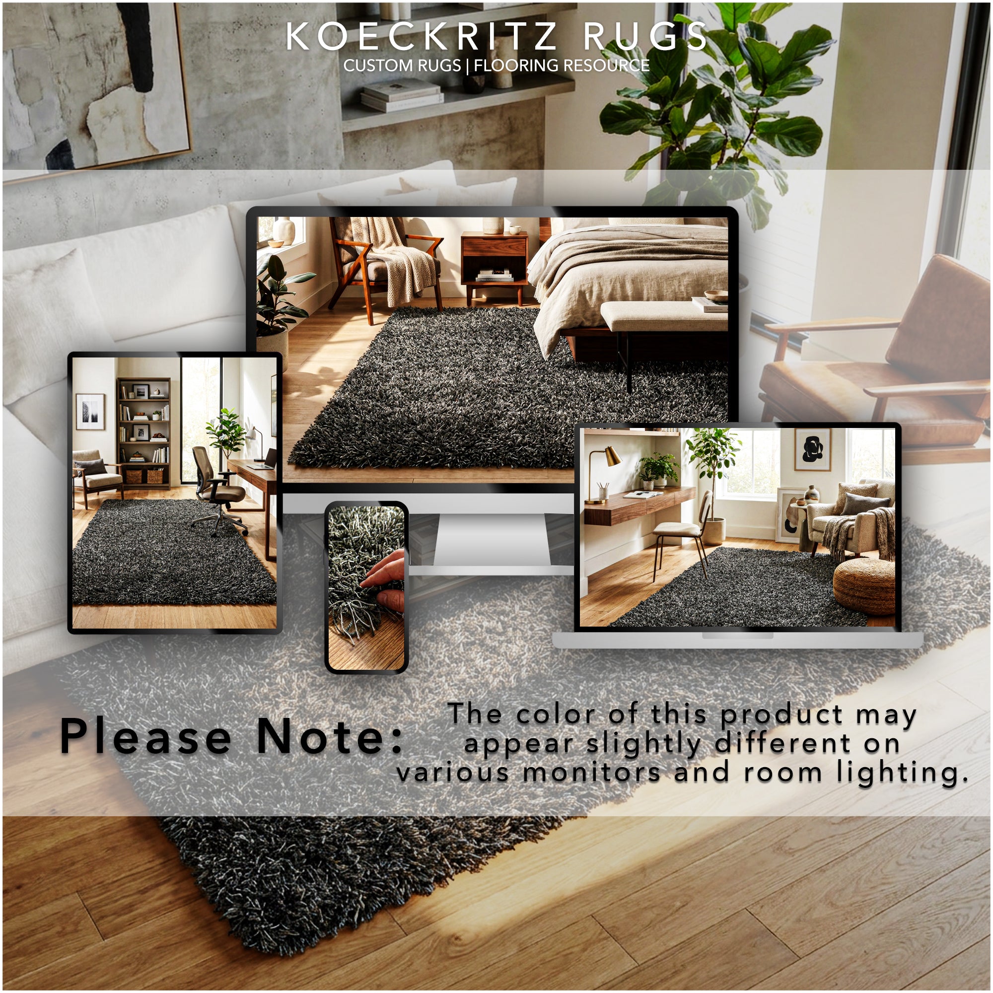 Black Marble Shag Area Rug | Ultra Soft Plush Rectangle Rug