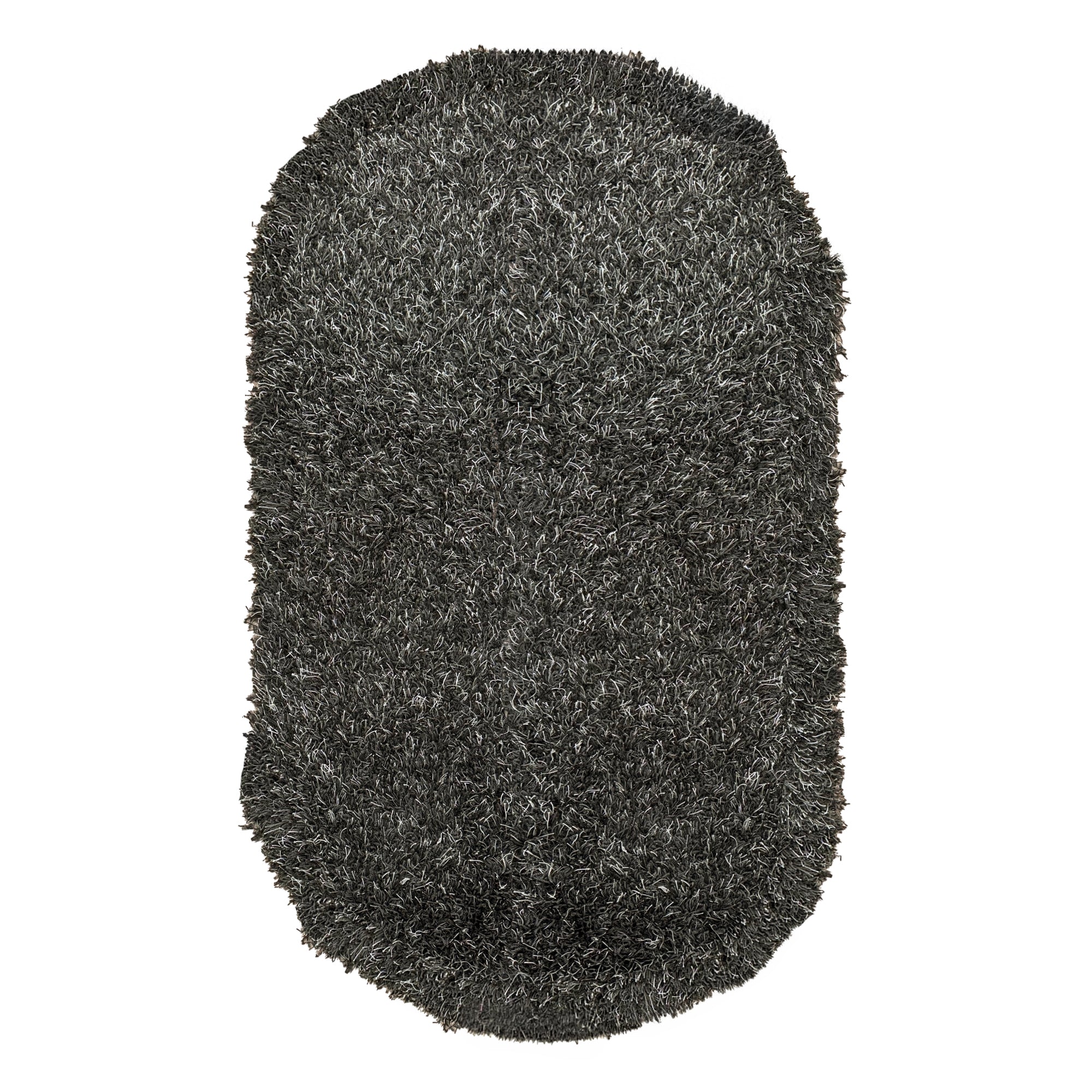 Black Marble Shag Area Rug | Ultra Soft Plush Rectangle Rug