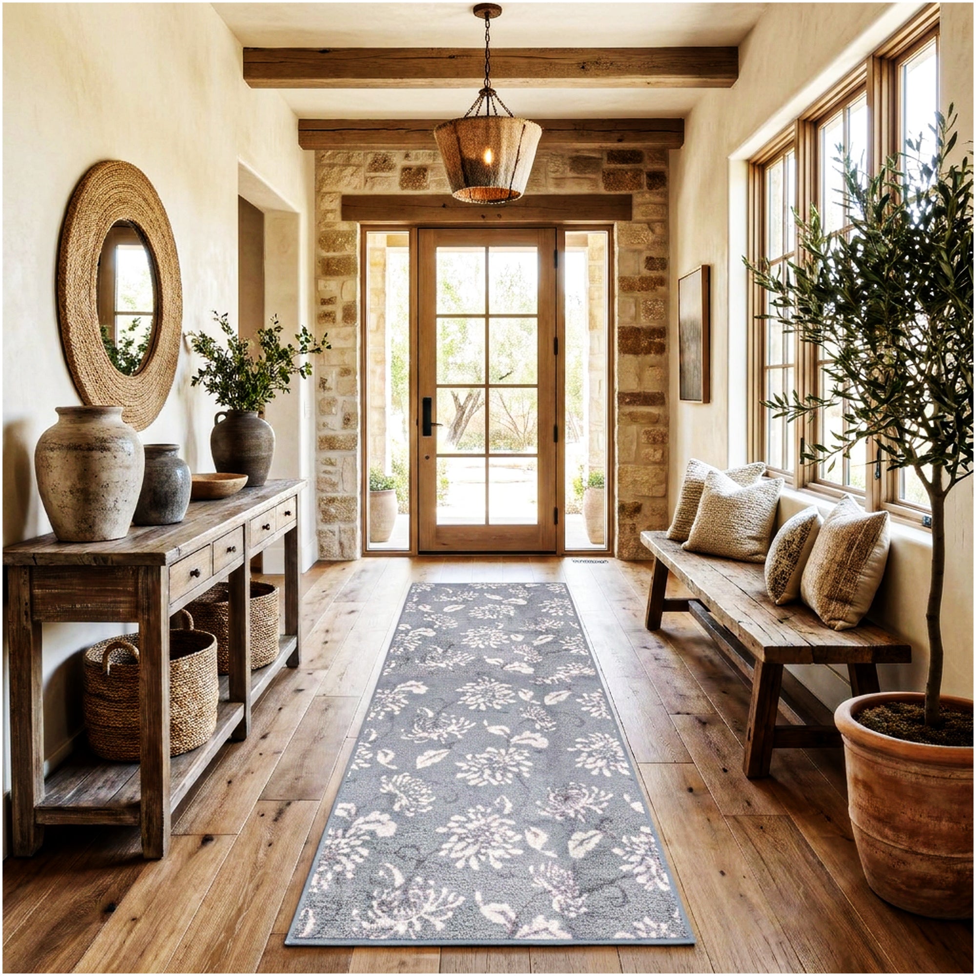 Milliken Grand Fleur Indoor Area Rug – Floral Design, Multiple Colors