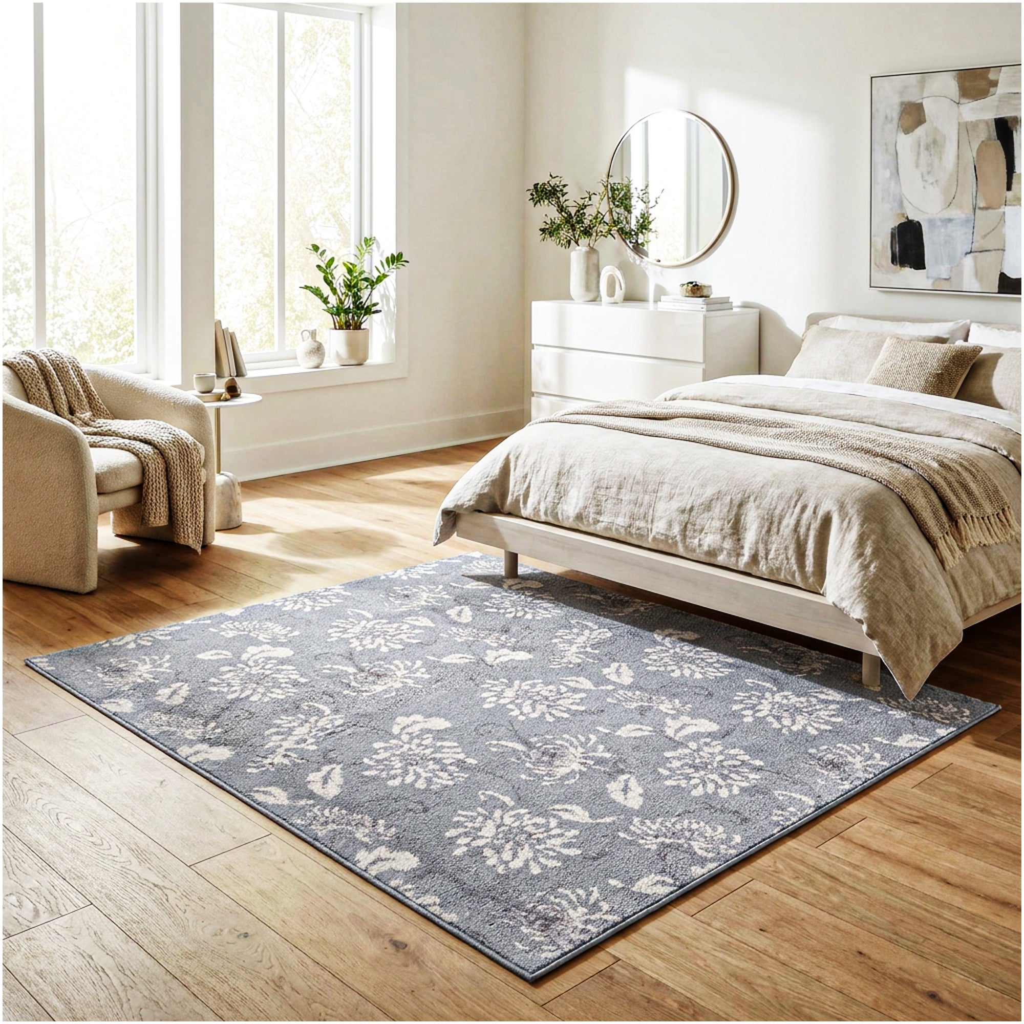 Milliken Grand Fleur Indoor Area Rug – Floral Design, Multiple Colors