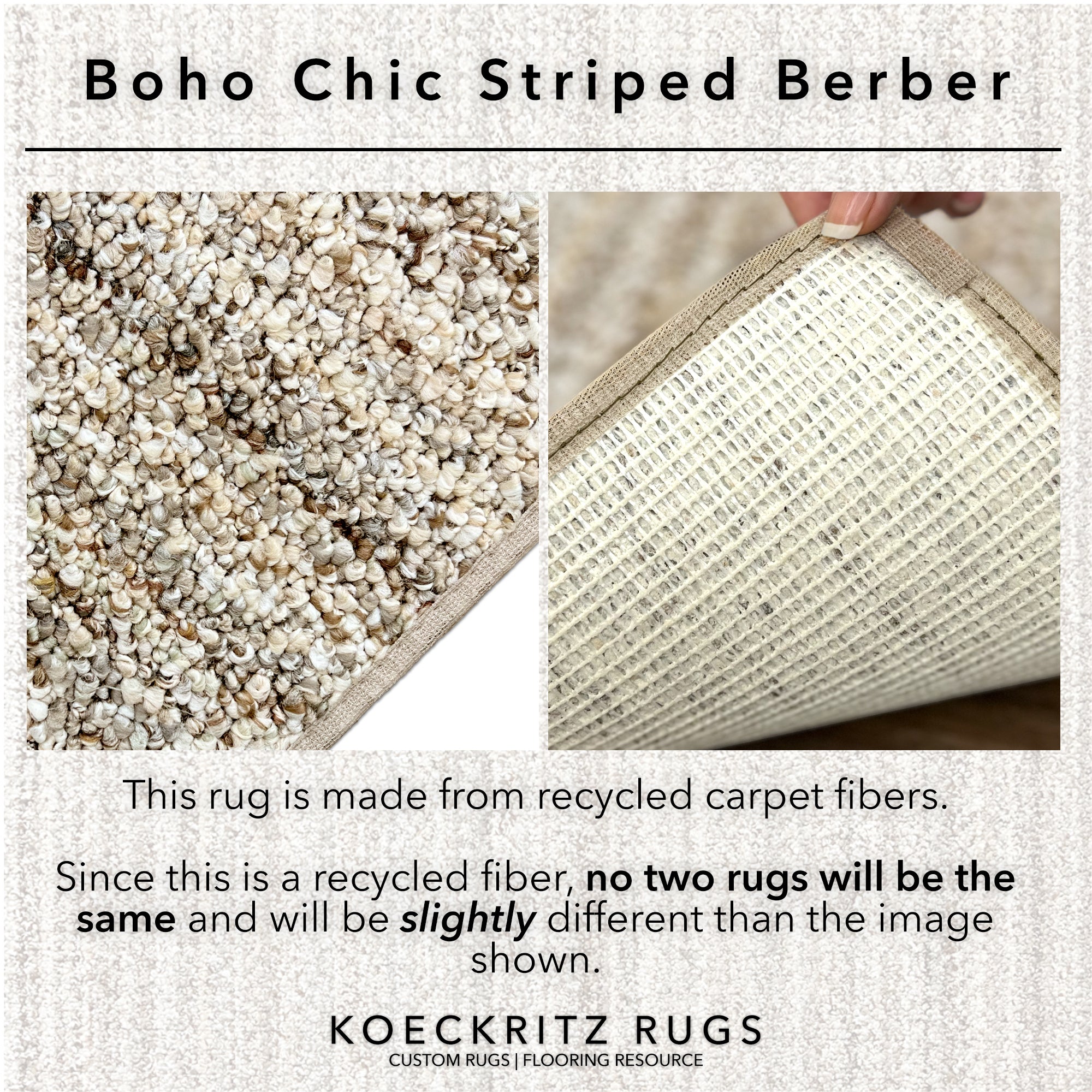 Boho Striped Area Rug - Sample