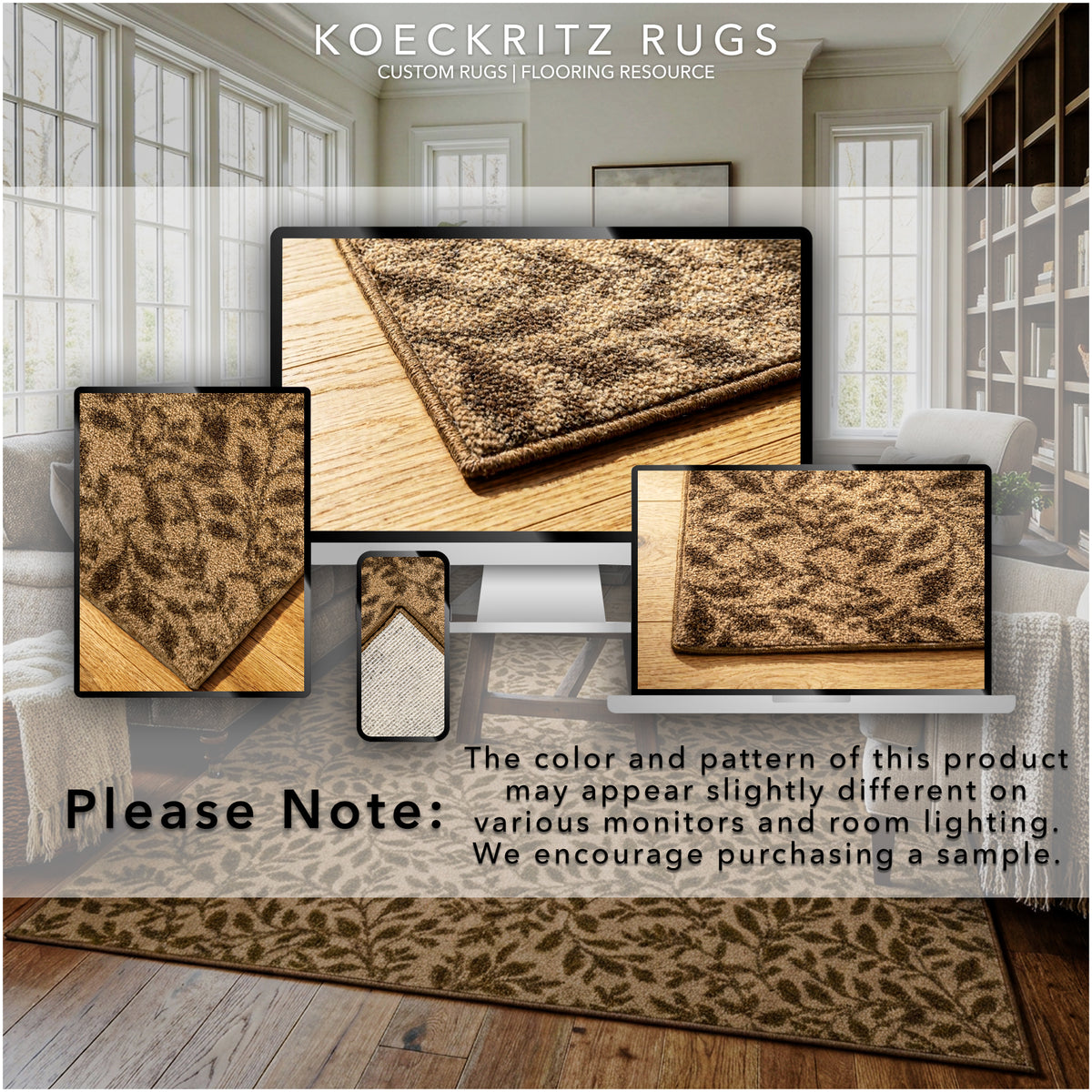 Milliken Hidden Trail Nature Pattern Indoor Area Rug – Custom Sizes