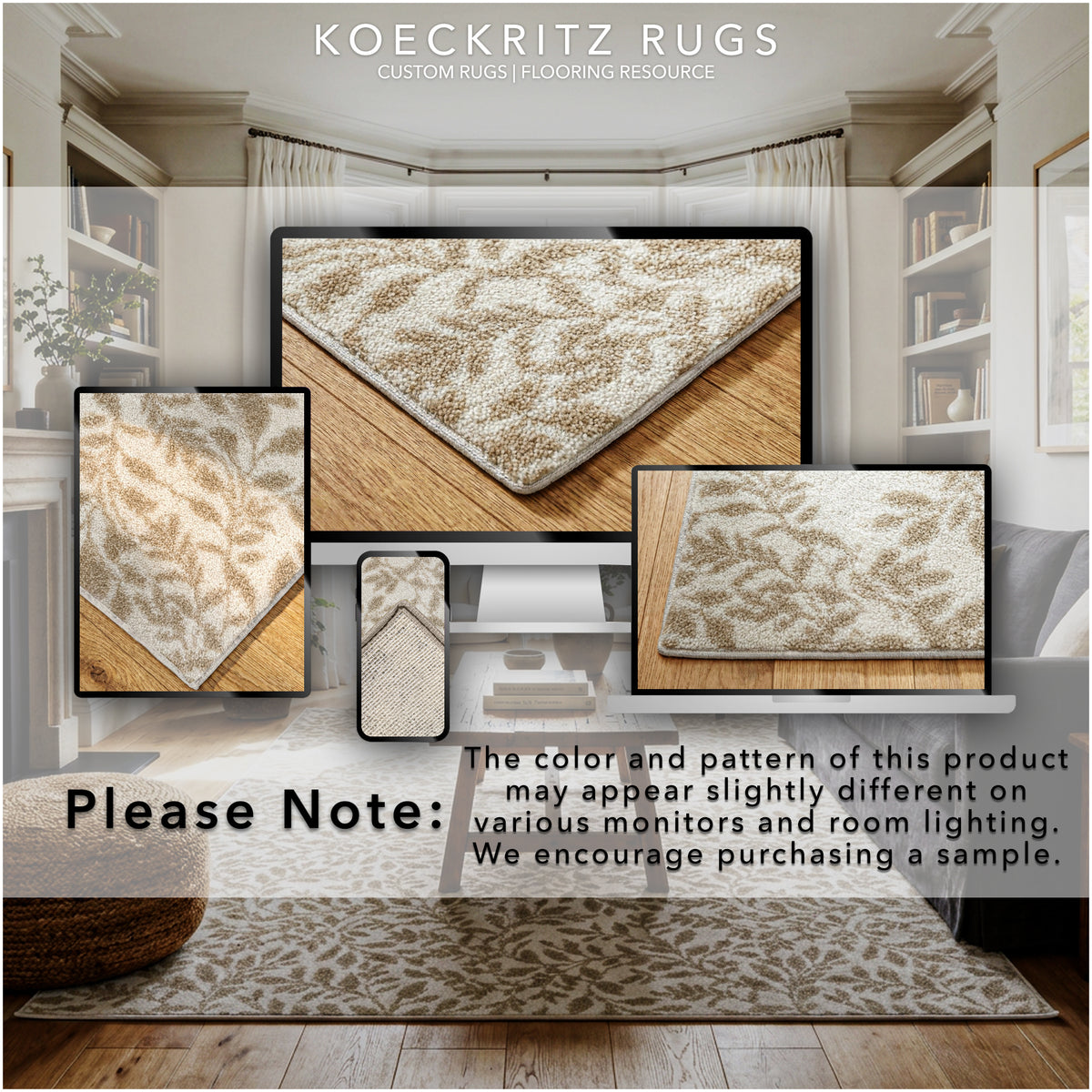 Milliken Hidden Trail Nature Pattern Indoor Area Rug – Custom Sizes