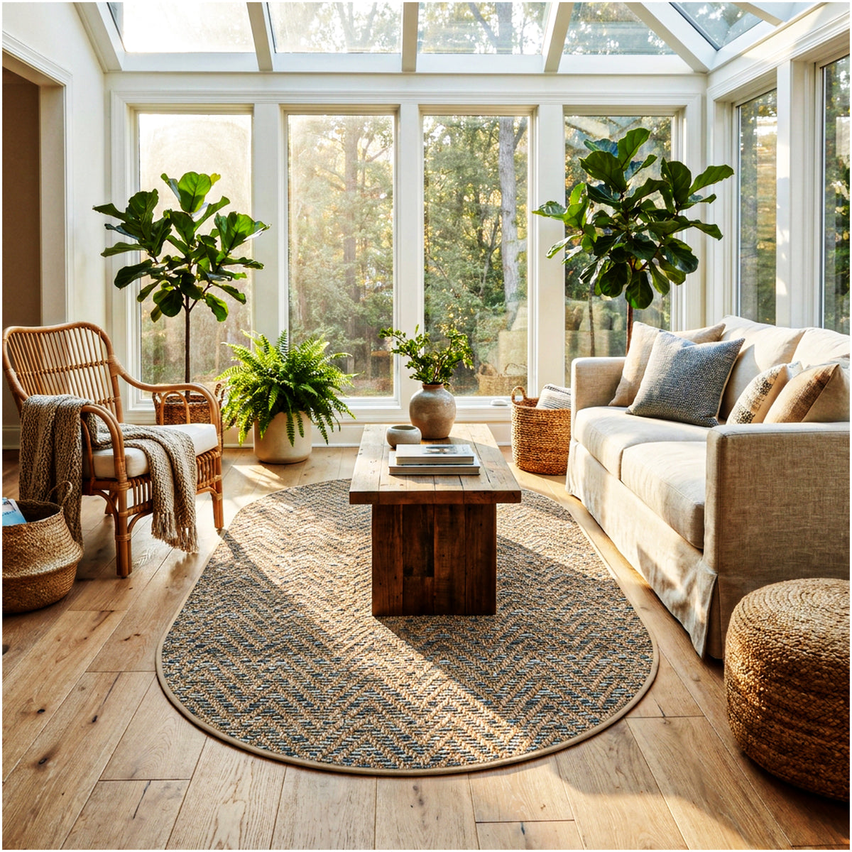 Tortola Chevron Indoor-Outdoor Area Rug | Custom Sizes Available