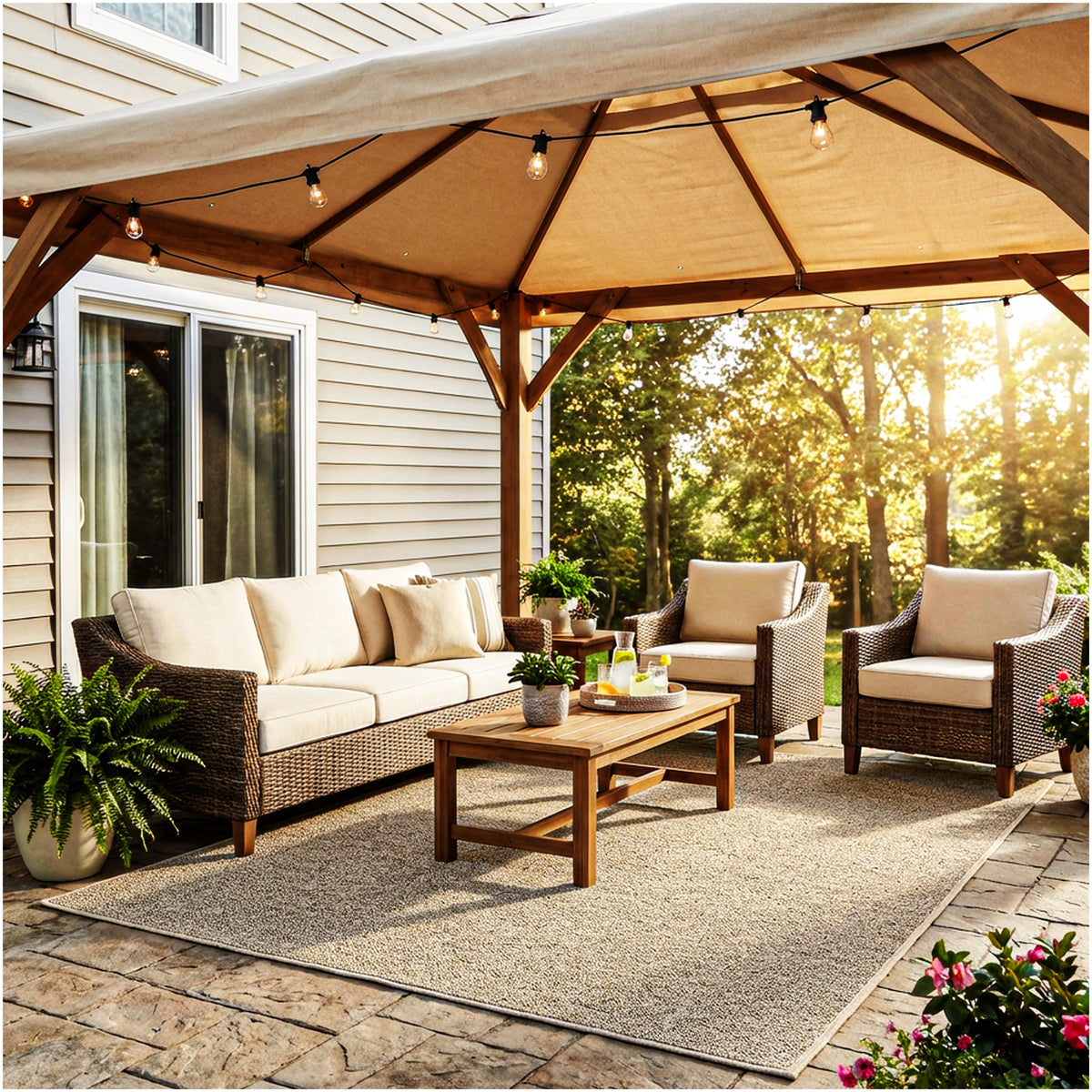 Outside Agenda Indoor Outdoor Rug | Durable Level Loop Rug in Custom Sizes