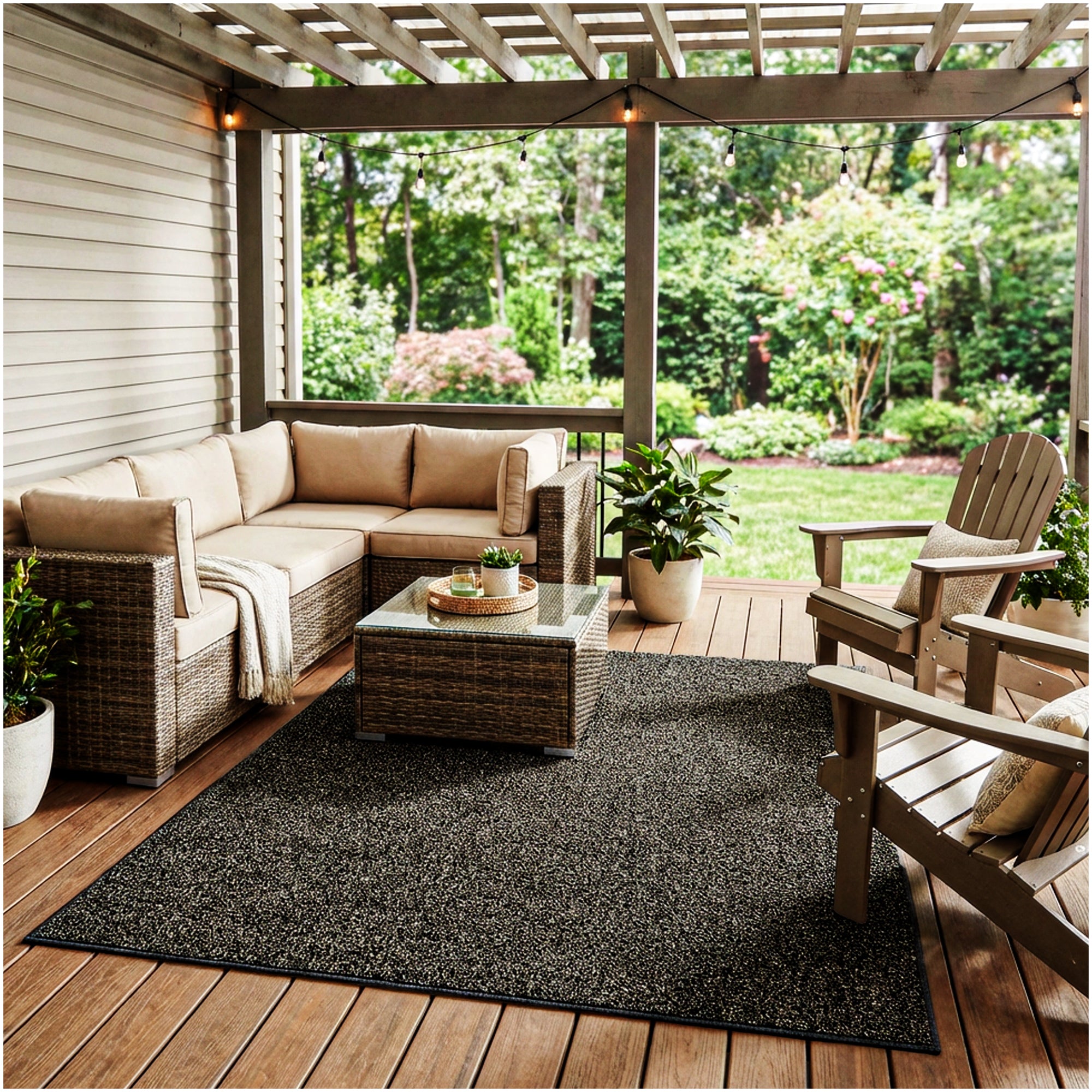 Garden Escape Indoor/Outdoor Area Rug with Premium Bound Edges – 6 Colors
