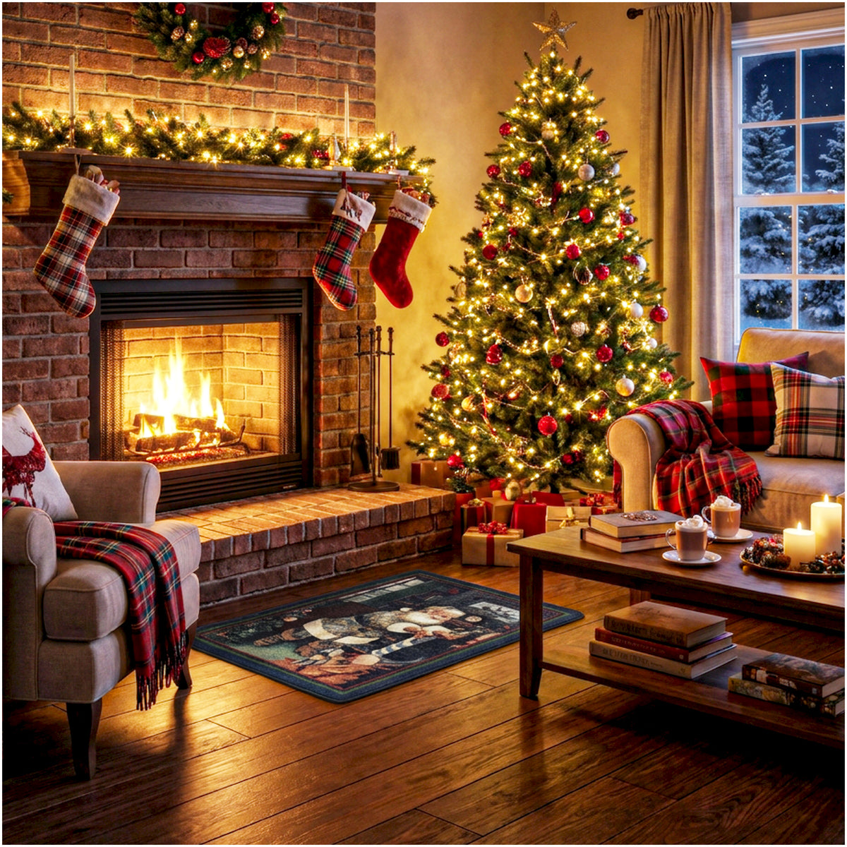 Realtree Camo Santa Christmas Area Rug – 2'8" x 3'10"