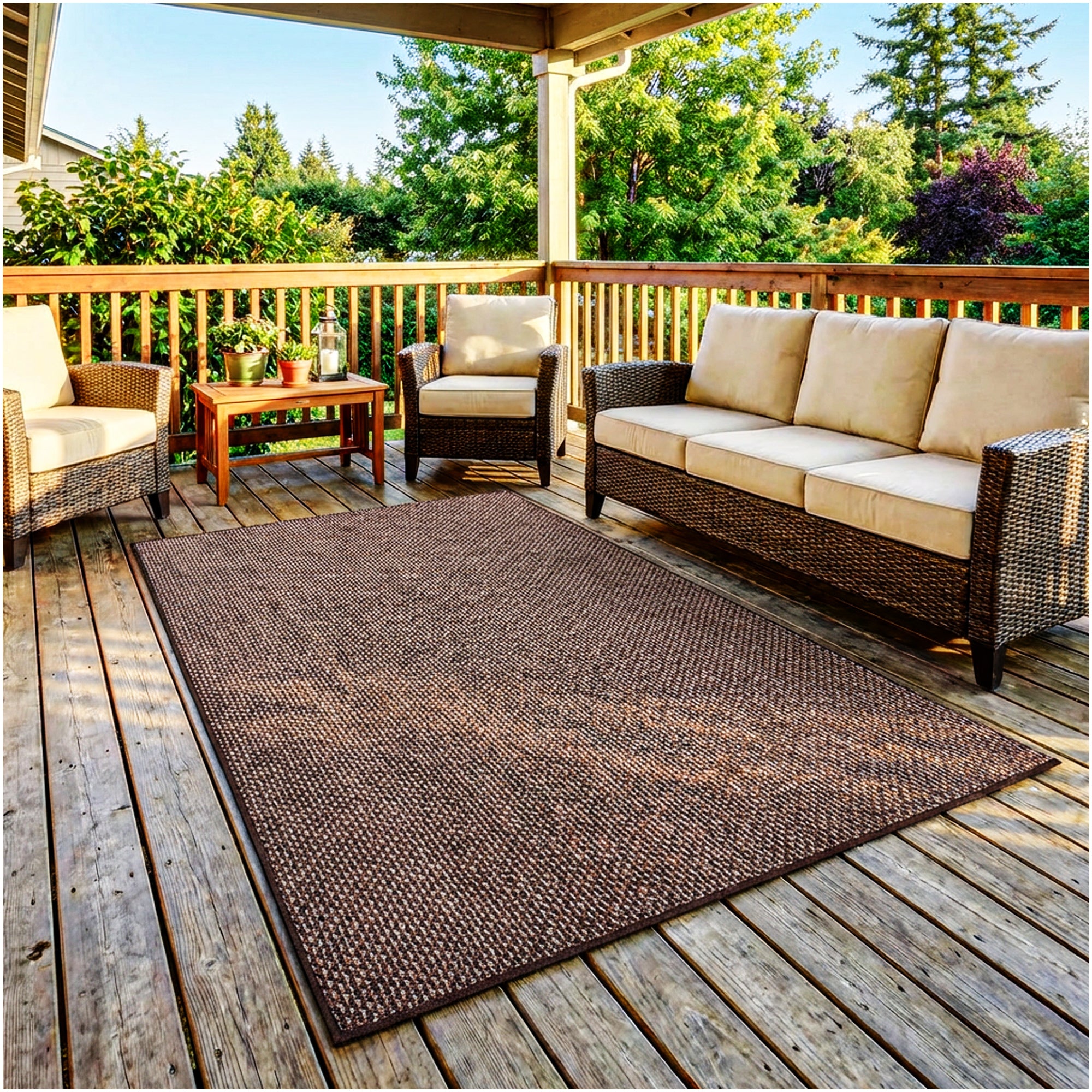 Berber Indoor-Outdoor Area Rug & Runner – Neutral Tones, Custom Sizes