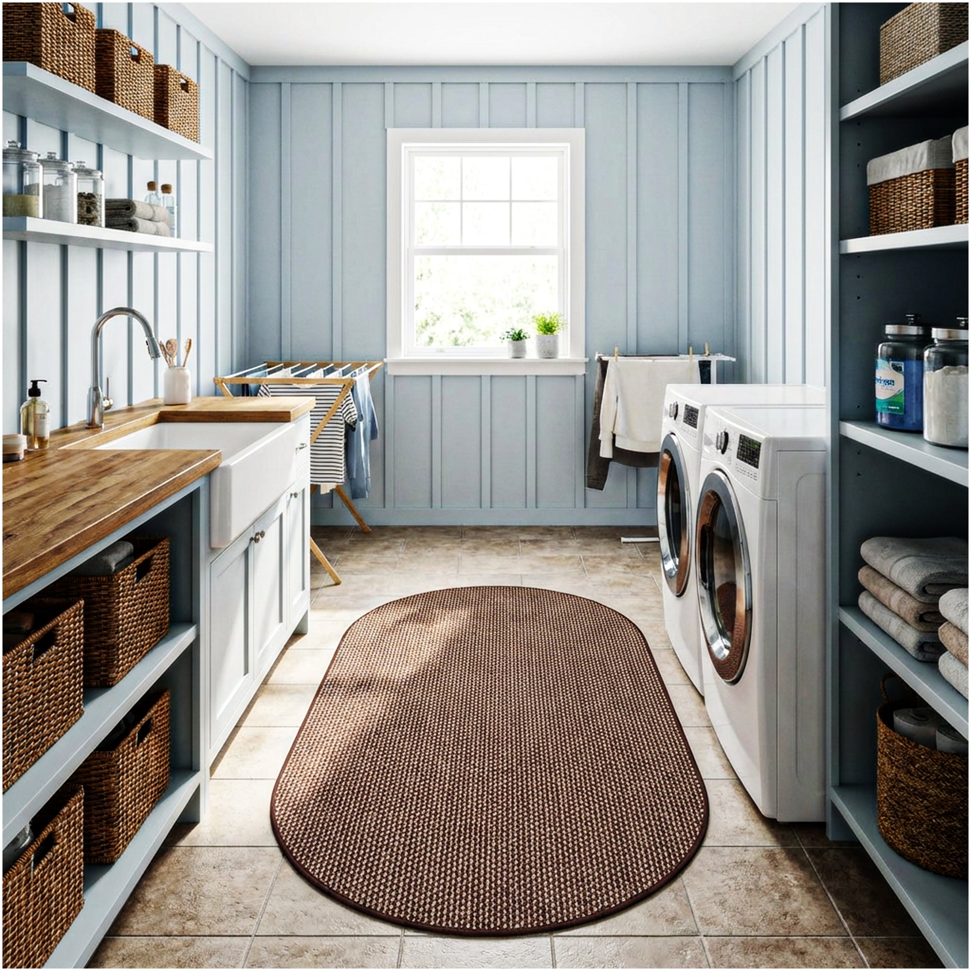 Berber Indoor-Outdoor Area Rug & Runner – Neutral Tones, Custom Sizes