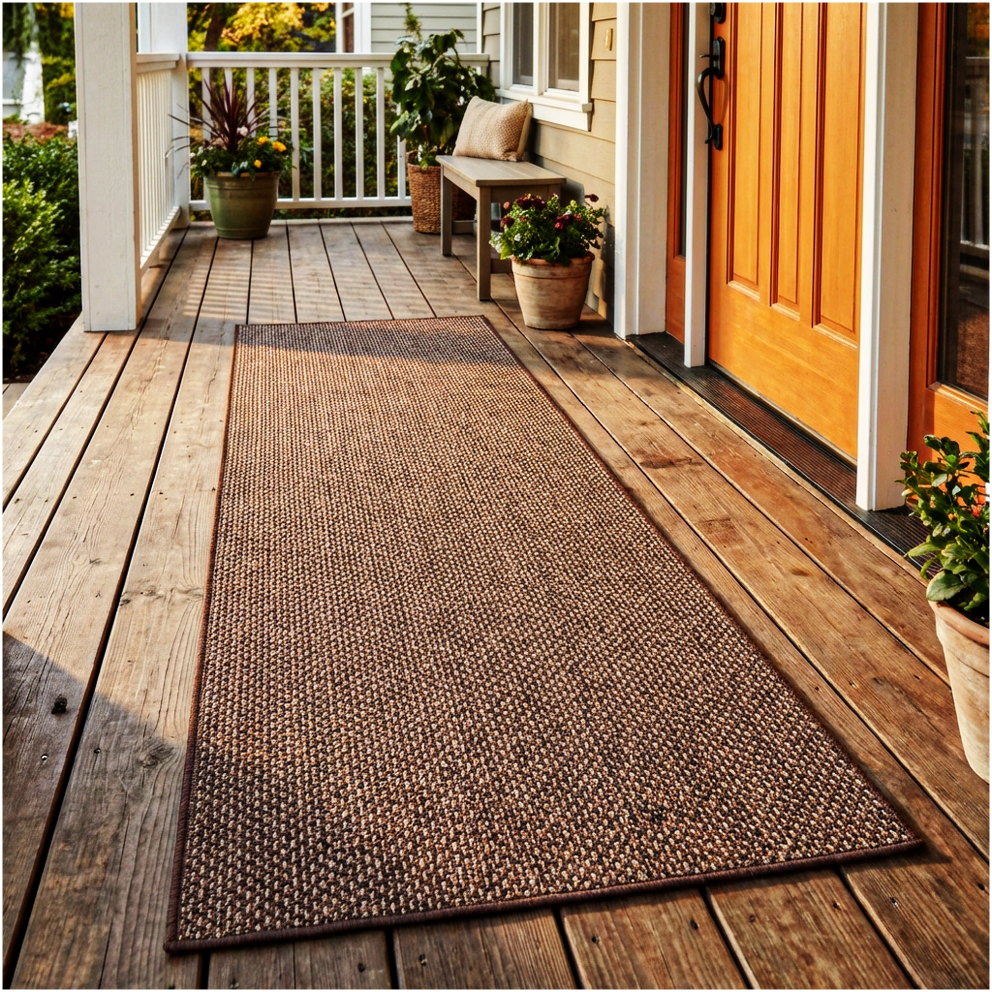 Berber Indoor-Outdoor Area Rug & Runner – Neutral Tones, Custom Sizes