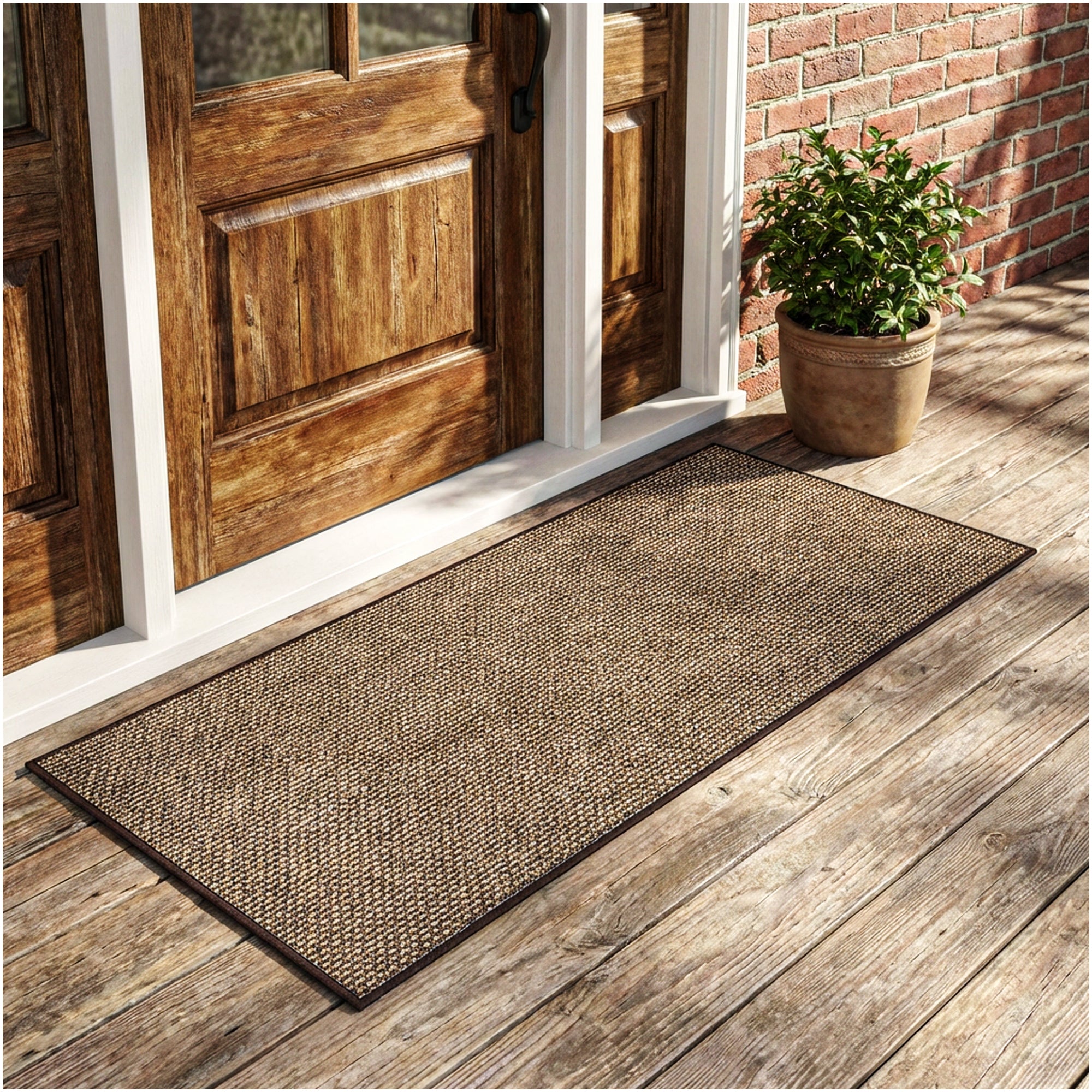 Berber Indoor-Outdoor Area Rug & Runner – Neutral Tones, Custom Sizes