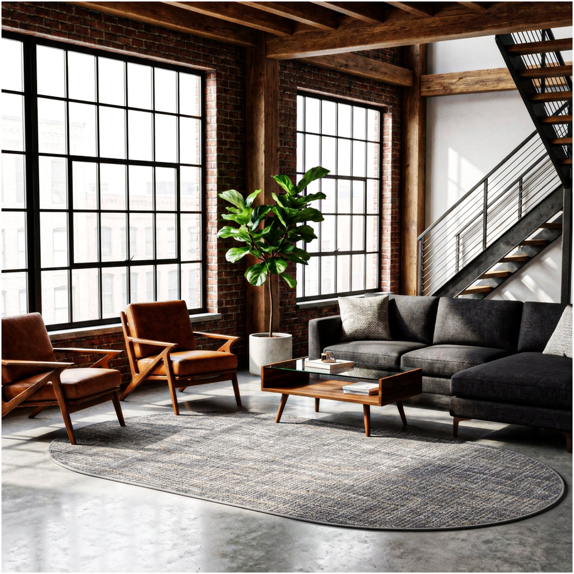 Milliken Stitches Indoor Area Rug – Standard Sizes & Color Options