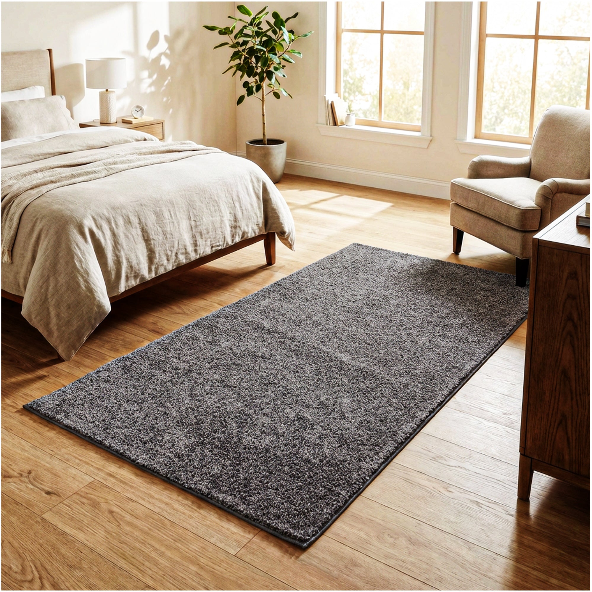 Full Court Indoor Frieze Area Rug – 25 oz Plush Pile, 2 Colors