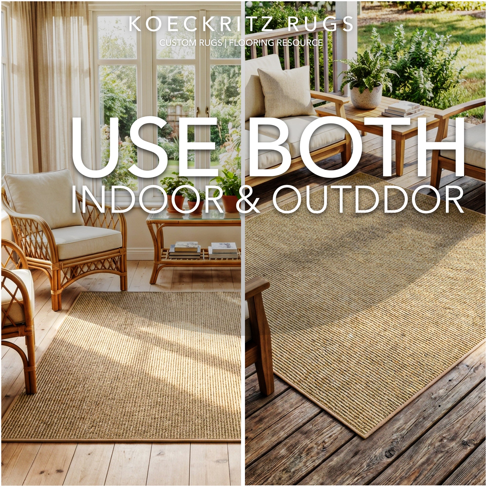 Wassaw Ribbed Indoor/Outdoor Area Rug – Lightweight PET Fiber, 6 Colors