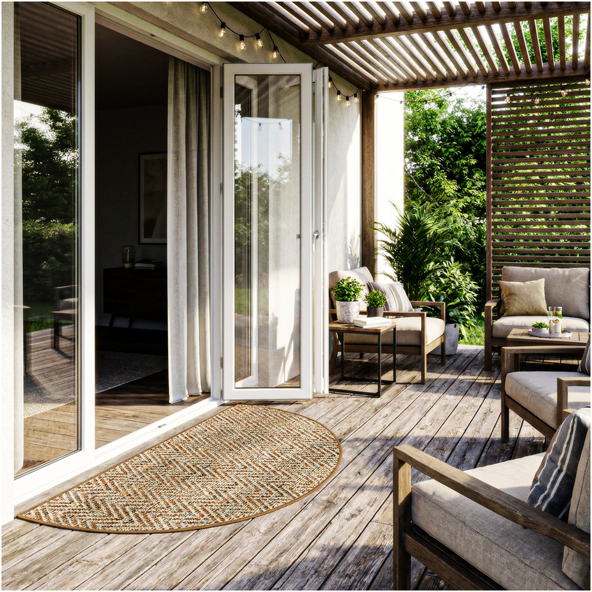 Tortola Chevron Indoor-Outdoor Area Rug | Custom Sizes Available