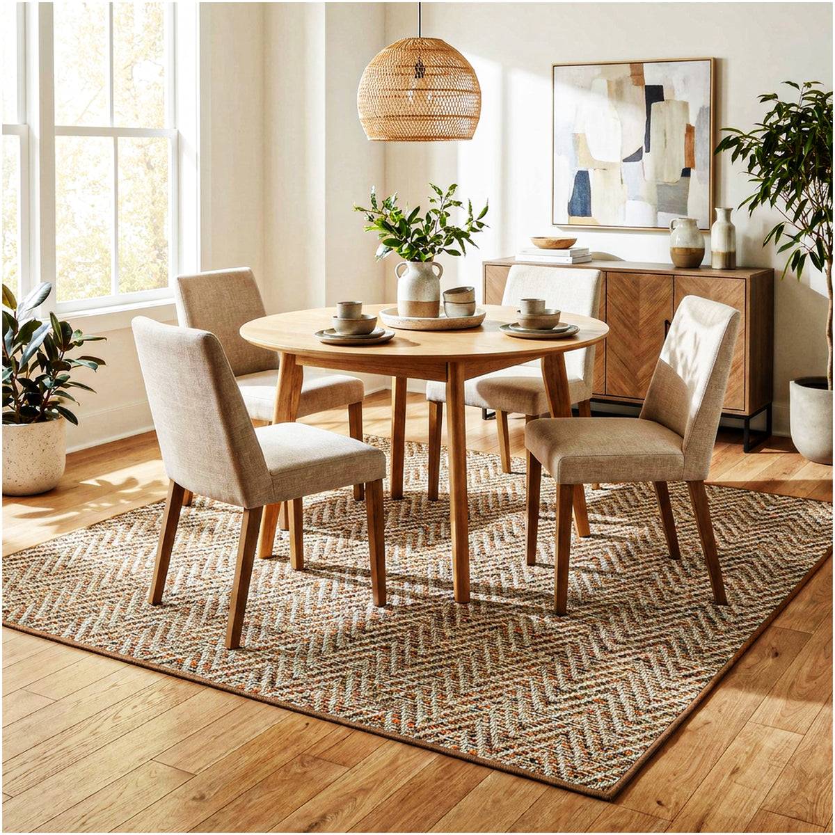 Tortola Chevron Indoor-Outdoor Area Rug | Custom Sizes Available