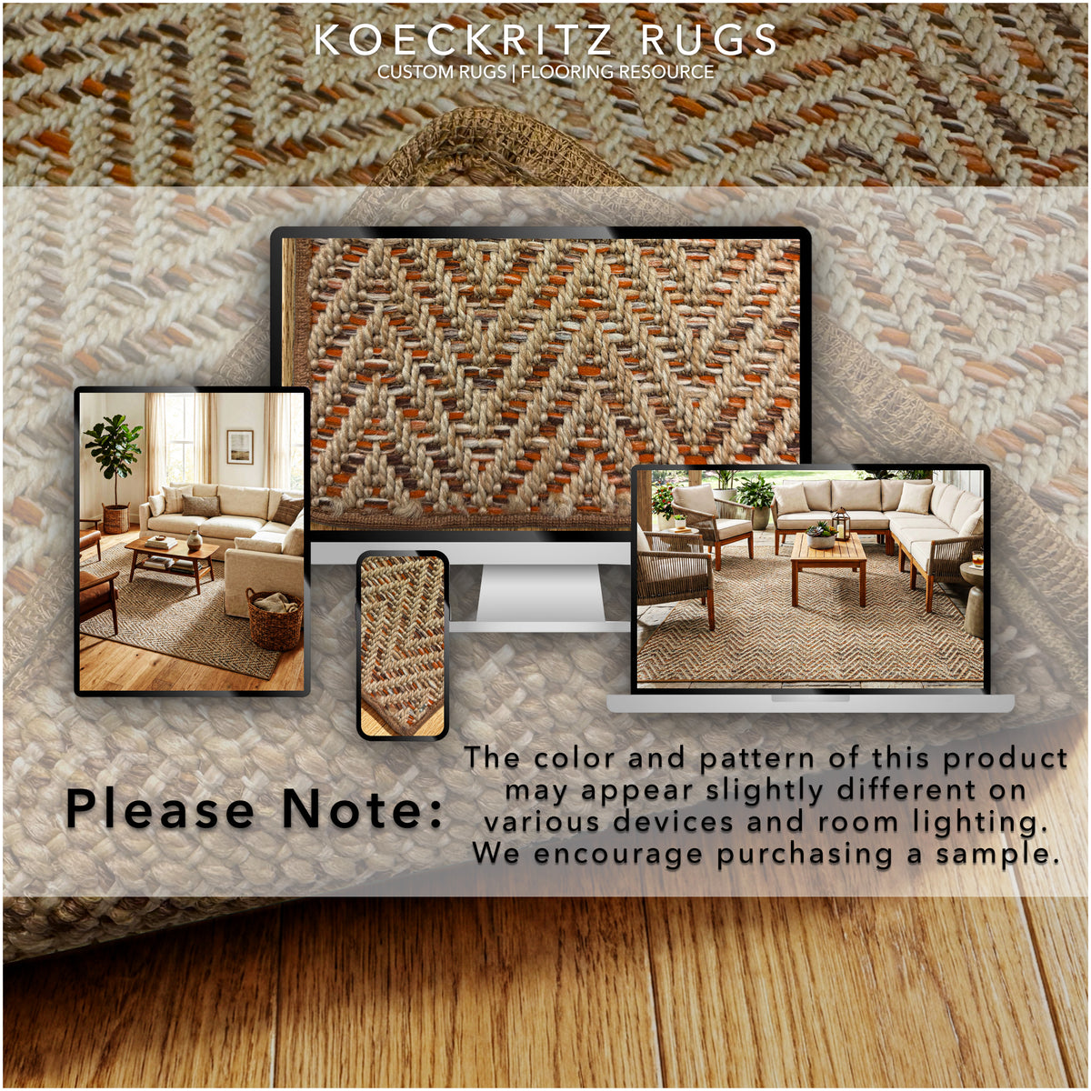 Tortola Chevron Indoor-Outdoor Area Rug | Custom Sizes Available
