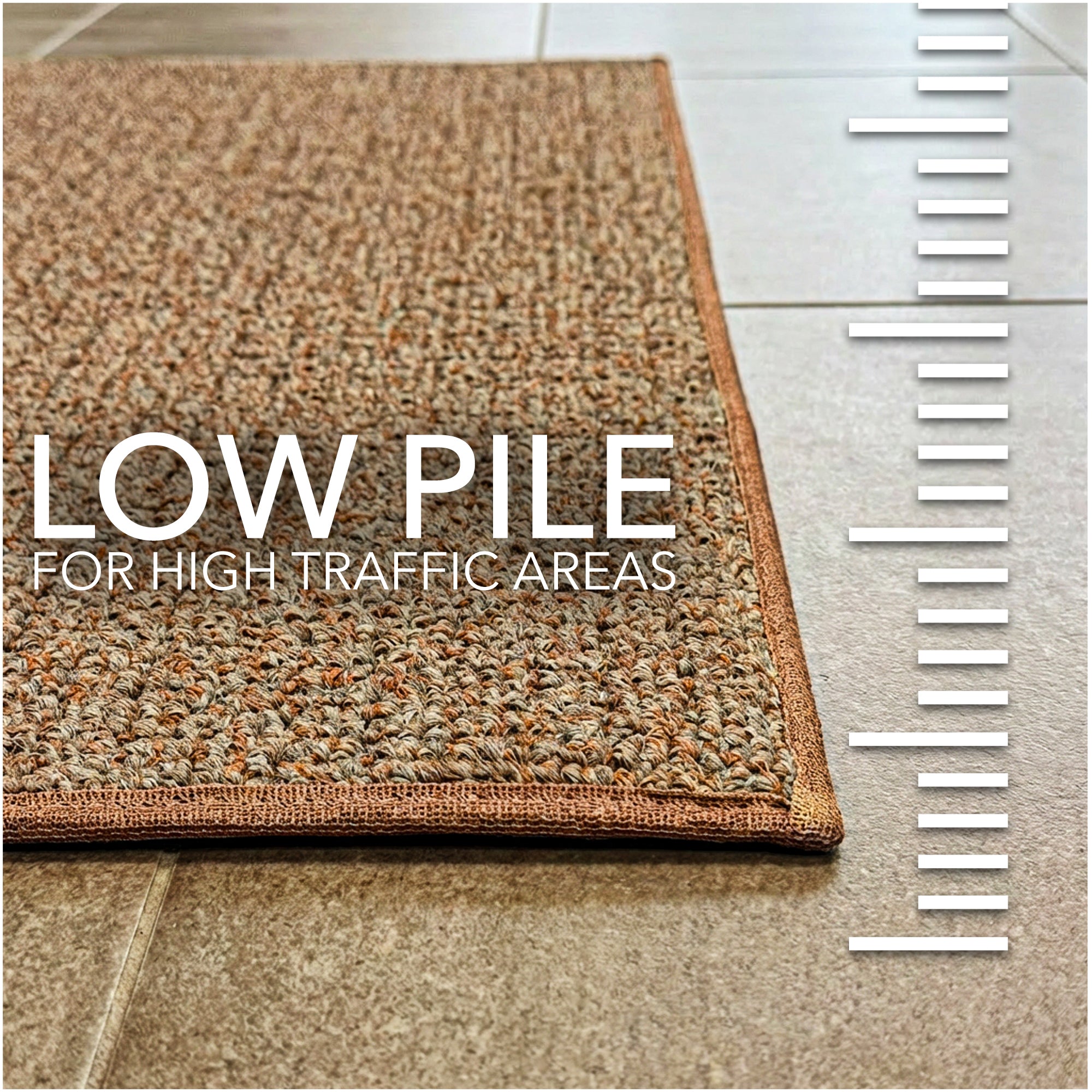 Casual Boucle Indoor/Outdoor Area Rug – Custom Sizes, 6 Colors