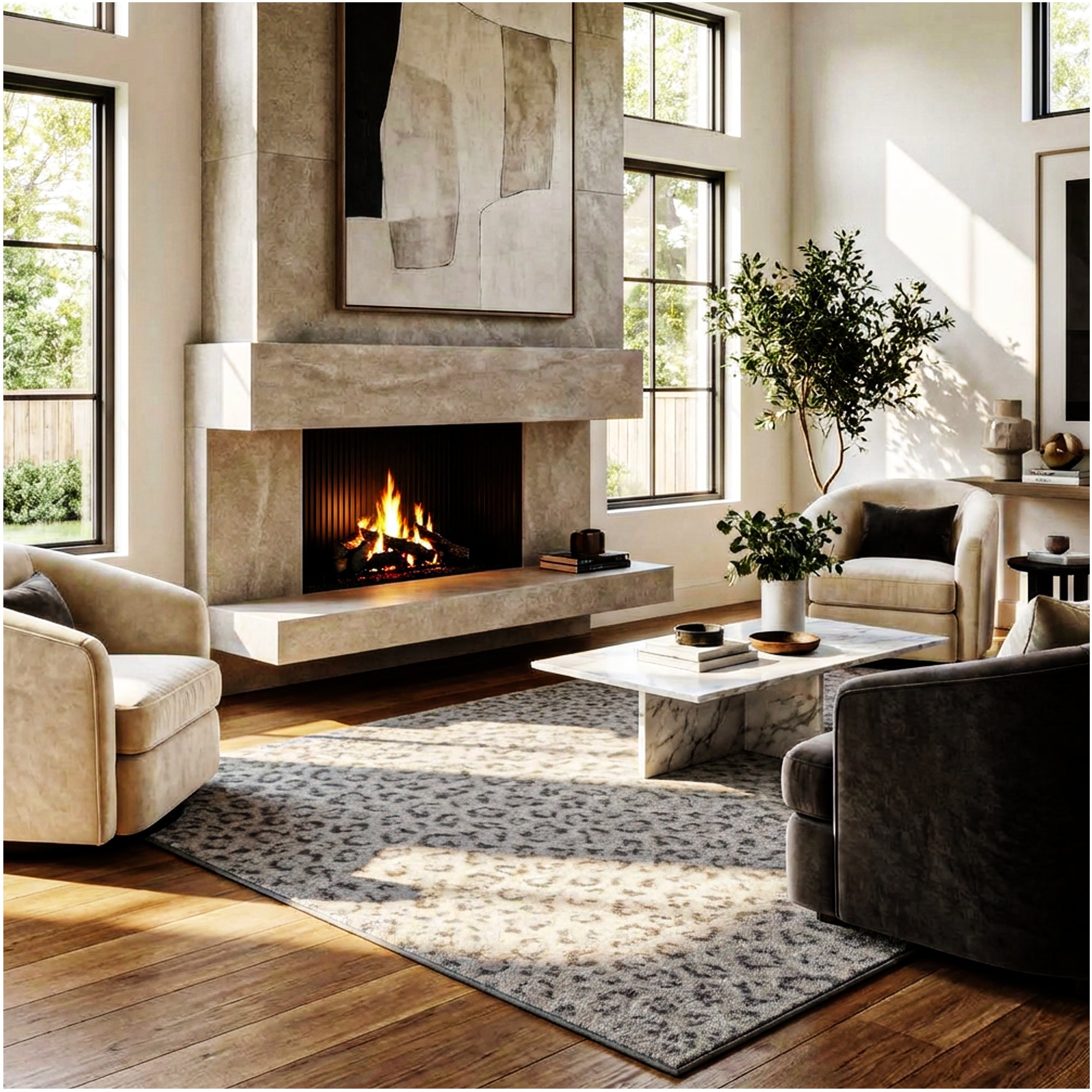 Milliken Exotic Touch Leopard Indoor Area Rug – 40 oz Cut Pile, Custom Sizes & Colors