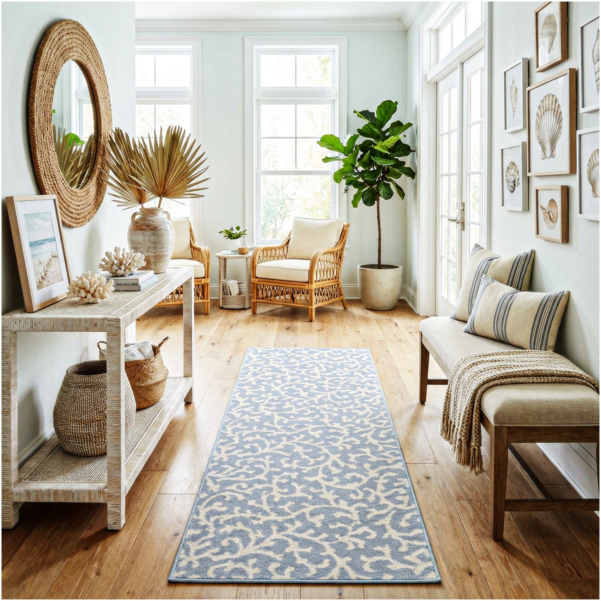 Milliken Coral Springs Indoor Area Rug | Standard Sizes & Color Options