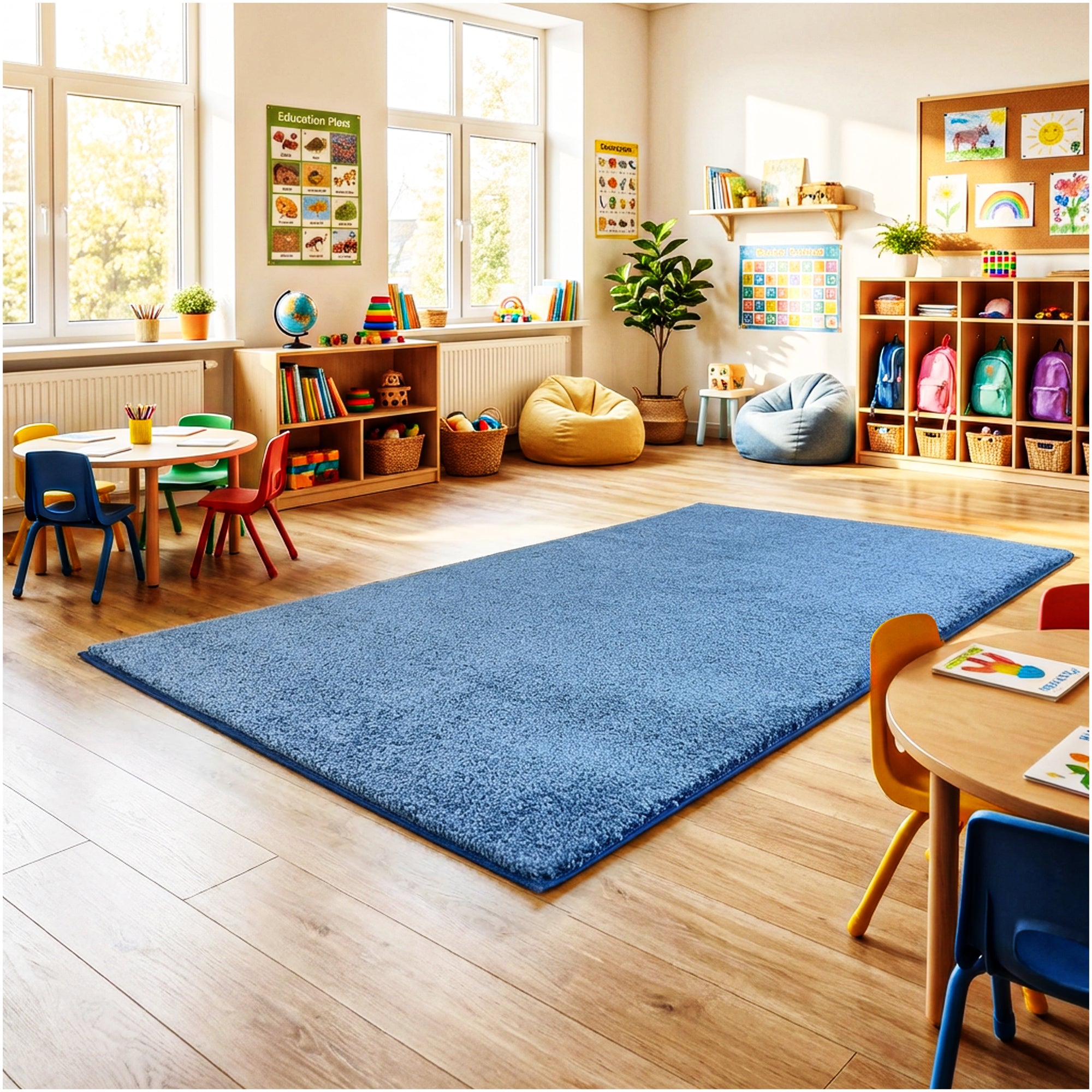 Kid Crossing Soft Area Rug – Colorful Collection, Custom Sizes Available - Sample