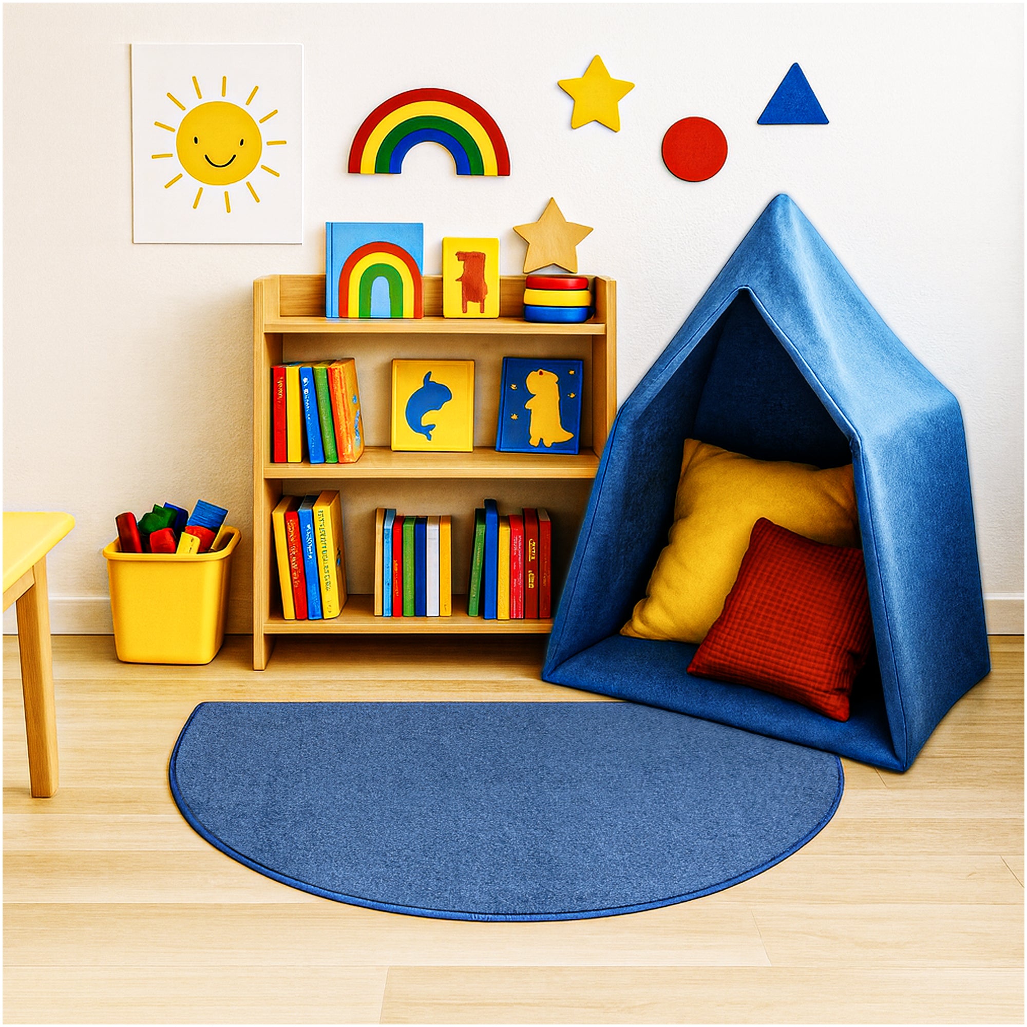 Kid Crossing Soft Area Rug – Colorful Collection, Custom Sizes Available