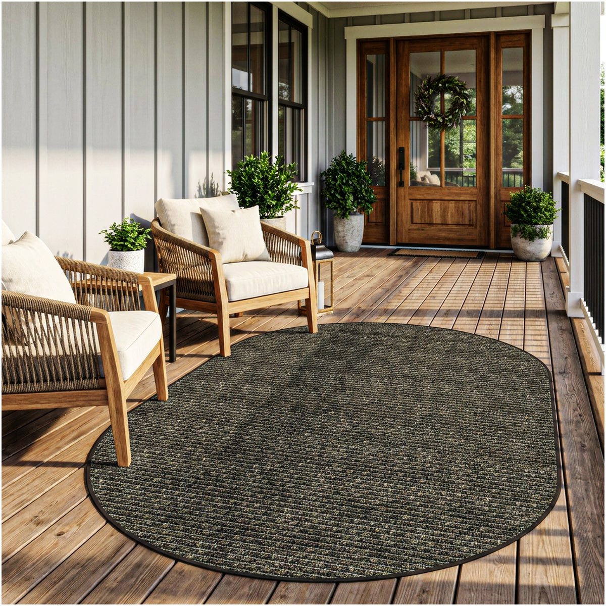 Dominica Indoor Outdoor Area Rug – Custom Size Patio Rug