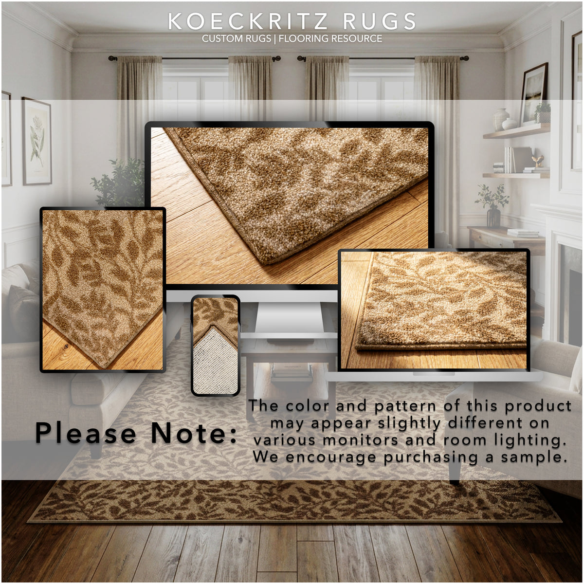 Milliken Hidden Trail Nature Pattern Indoor Area Rug – Custom Sizes