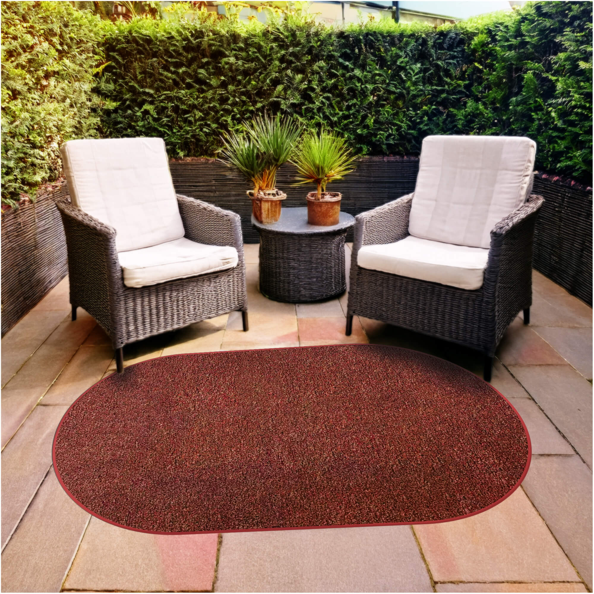 Cabana Tweed Artificial Grass Turf Rug – 3/8” Thick Ultra Turf Carpet, Custom Size, 7 Colors
