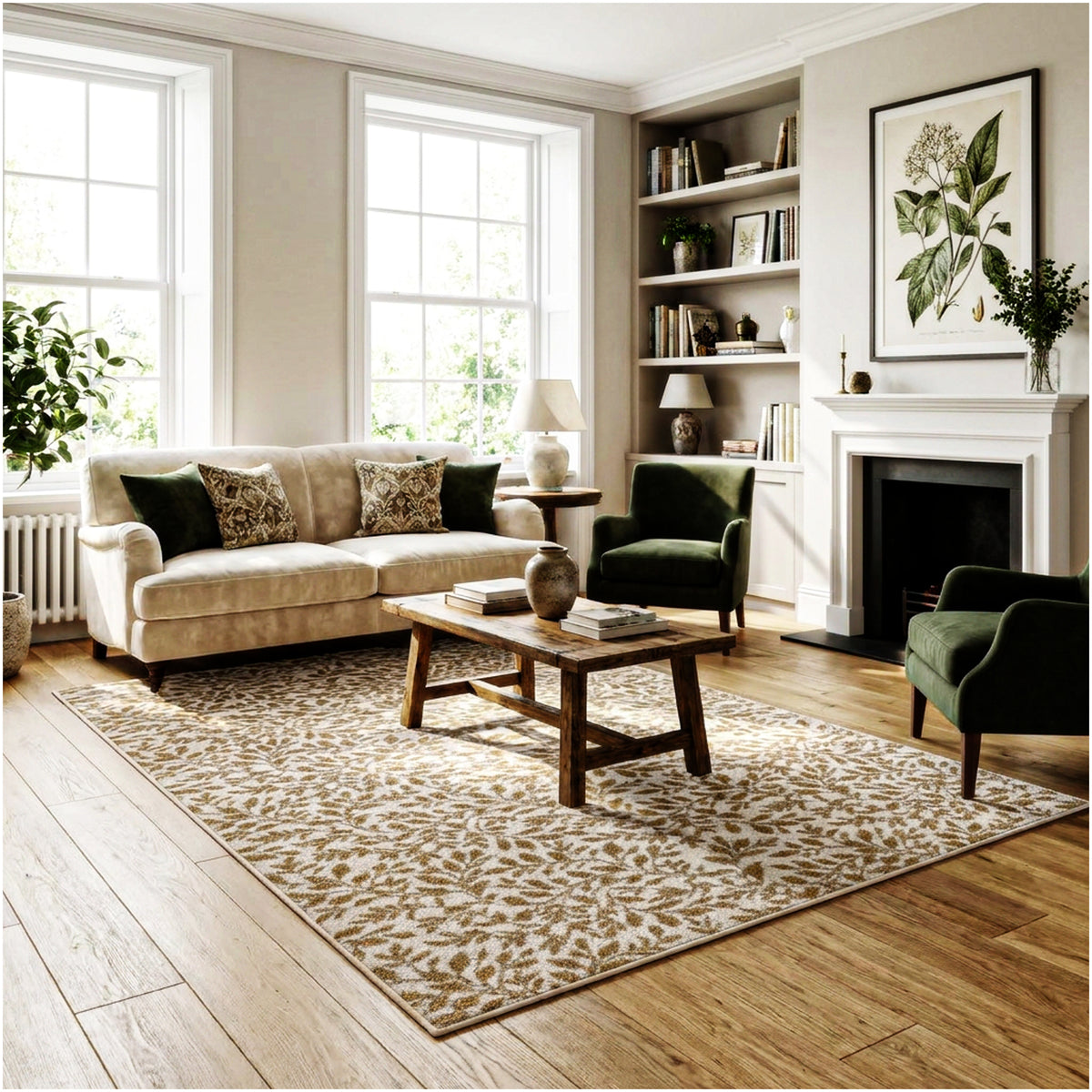 Milliken Hidden Trail Nature Pattern Indoor Area Rug – Custom Sizes