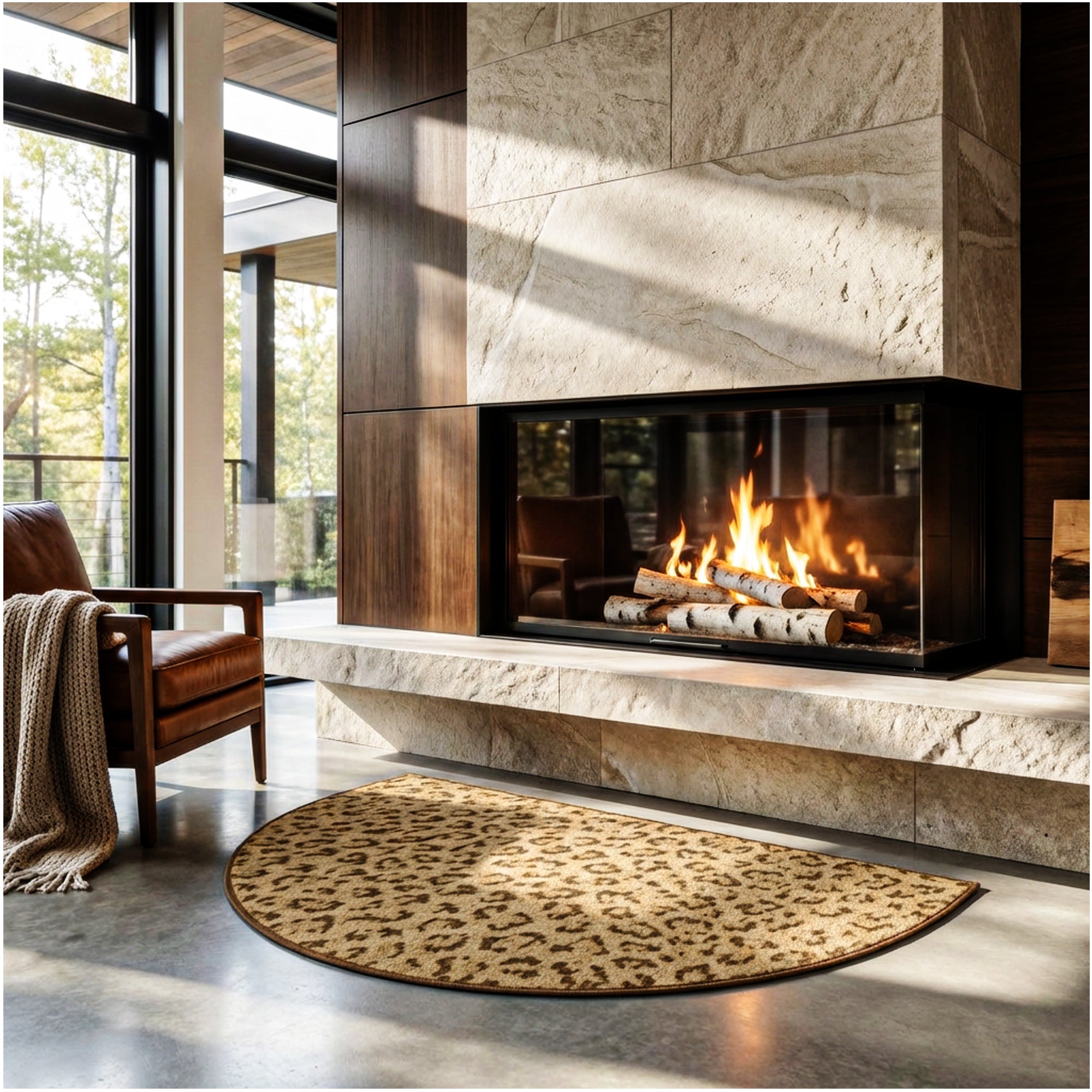 Milliken Exotic Touch Leopard Indoor Area Rug – 40 oz Cut Pile, Custom Sizes & Colors